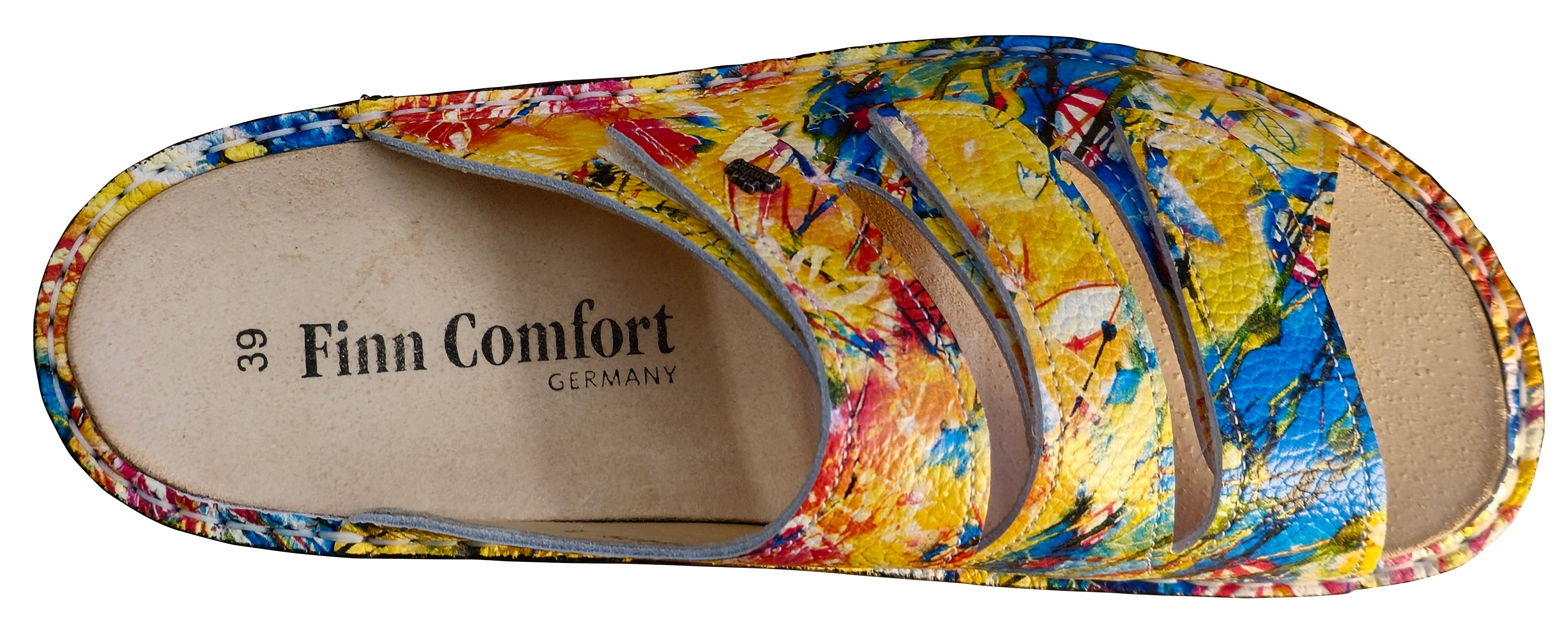 Sandale Korfu pour femme Finn Comfort, noir et multicolore