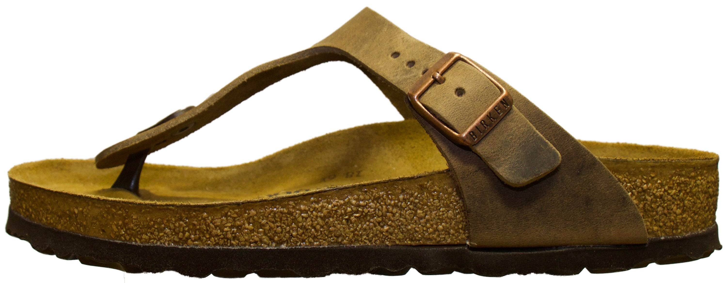 Birkenstock Gizeh Cuir huilé Tabac