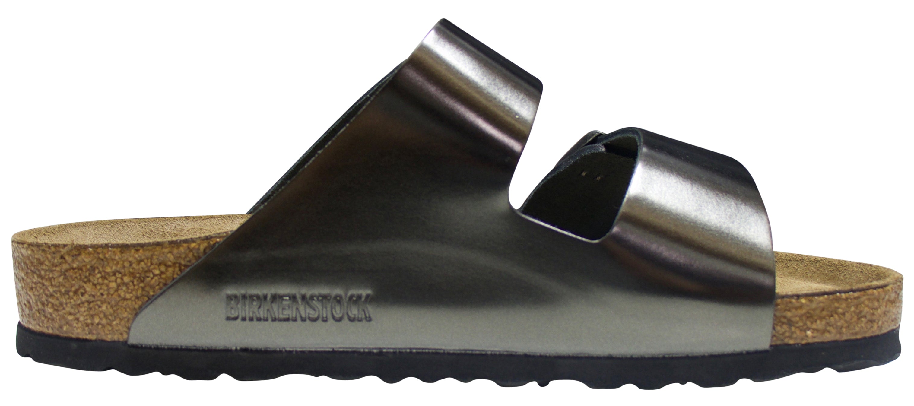 Semelle intérieure souple Birkenstock Arizona, anthracite métallisé, cuir
