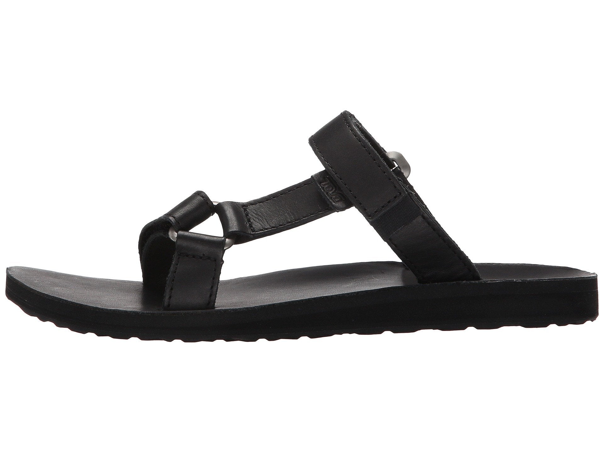 Sandales Teva Universal Slide en cuir noir pour femme
