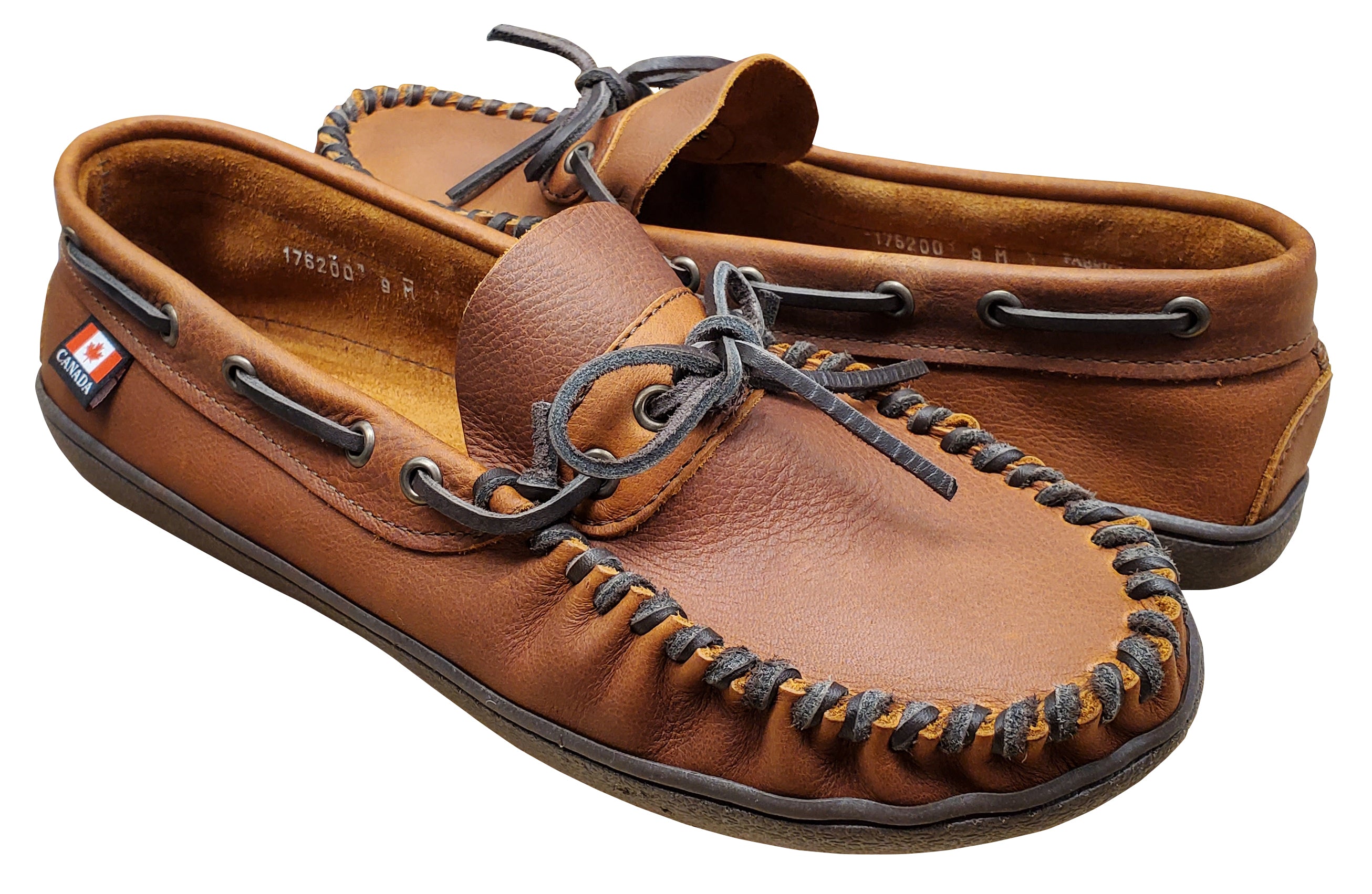Men's Moccasins Peanut With Rubber Outsole