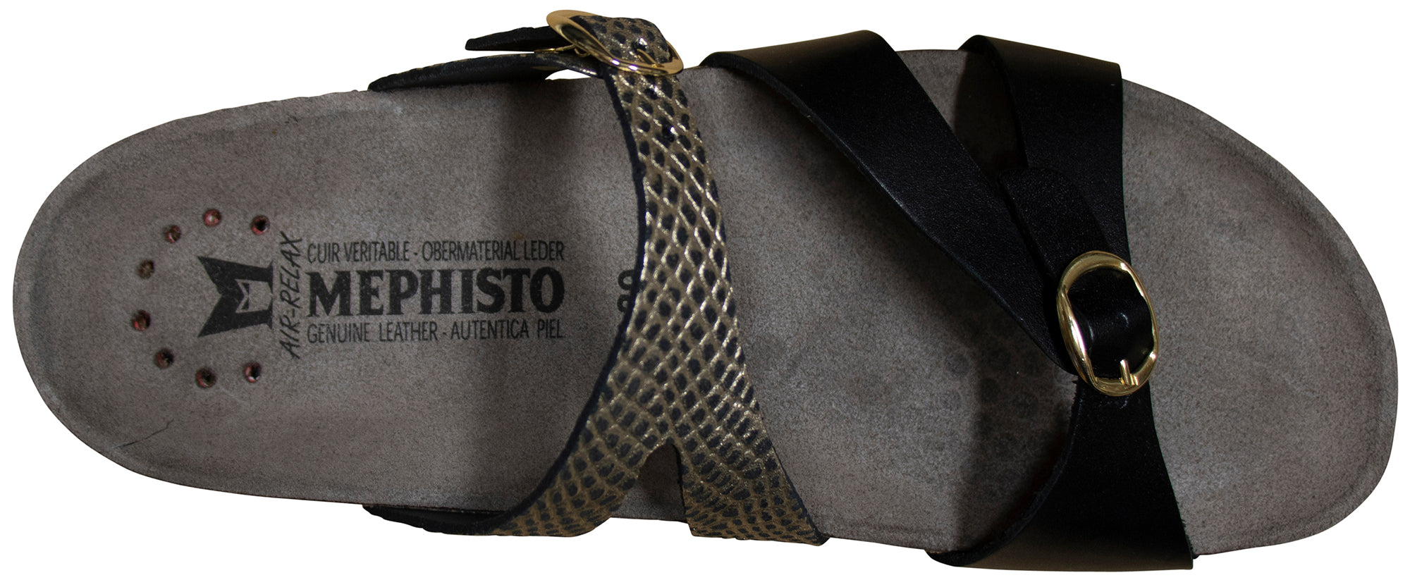 Mephisto Hannel Sandale pour femme Noir Cuba