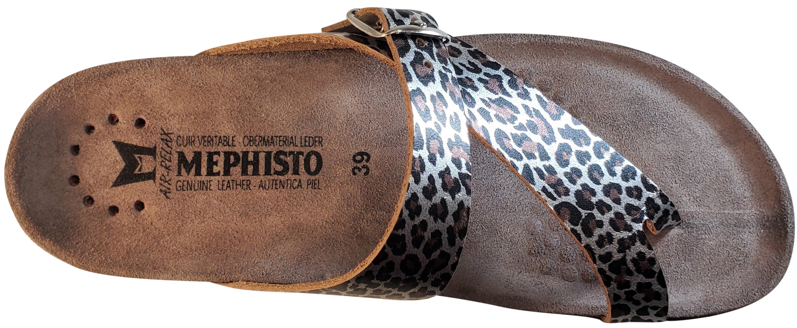 Sandale Helen pour femme de Mephisto, marron panthère