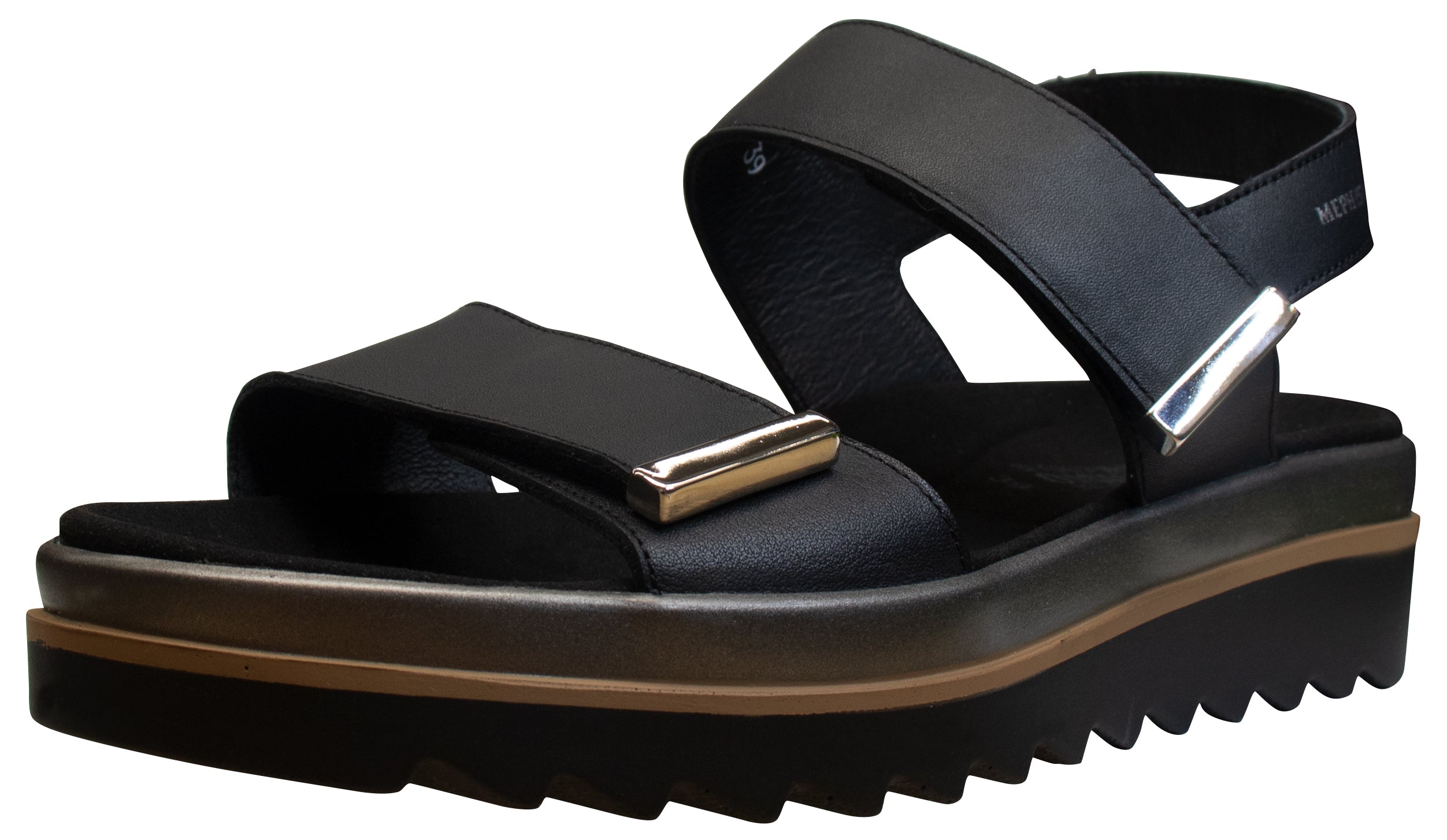 Sandales Dominica noires pour femme de Mephisto