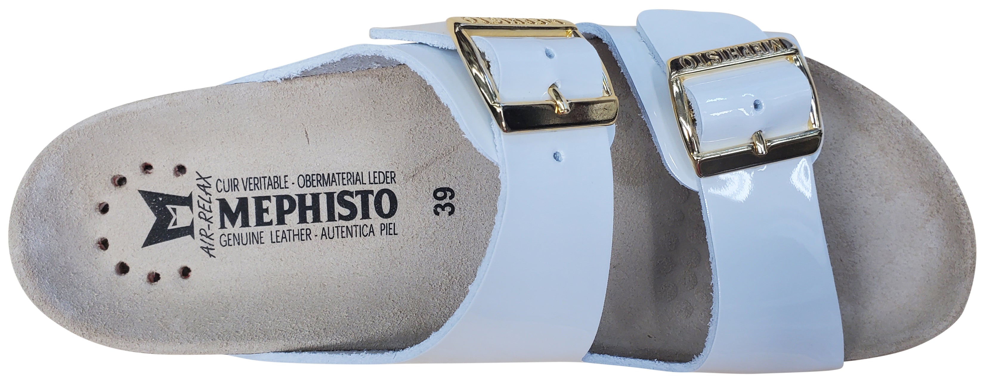 Sandale Hester pour femme Mephisto Blanc Vernis
