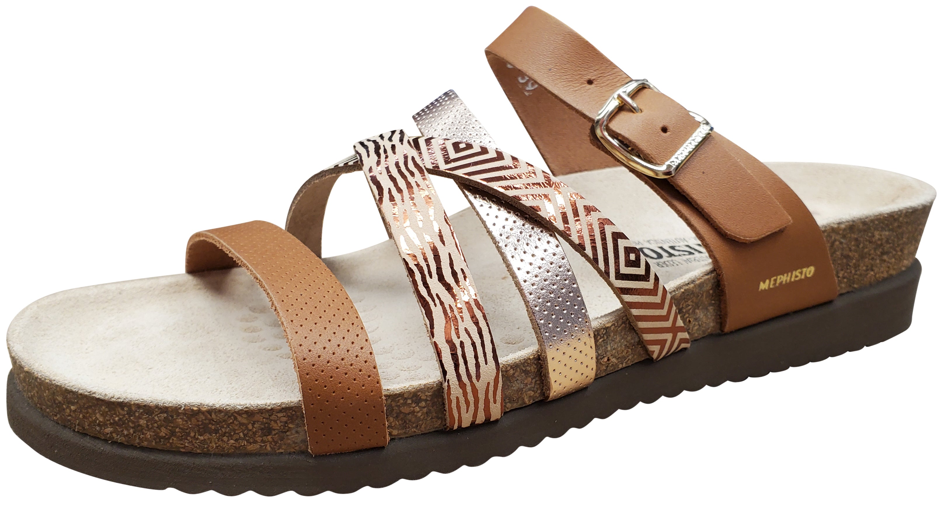 Sandale Huleda pour femme Mephisto, couleur camel doré
