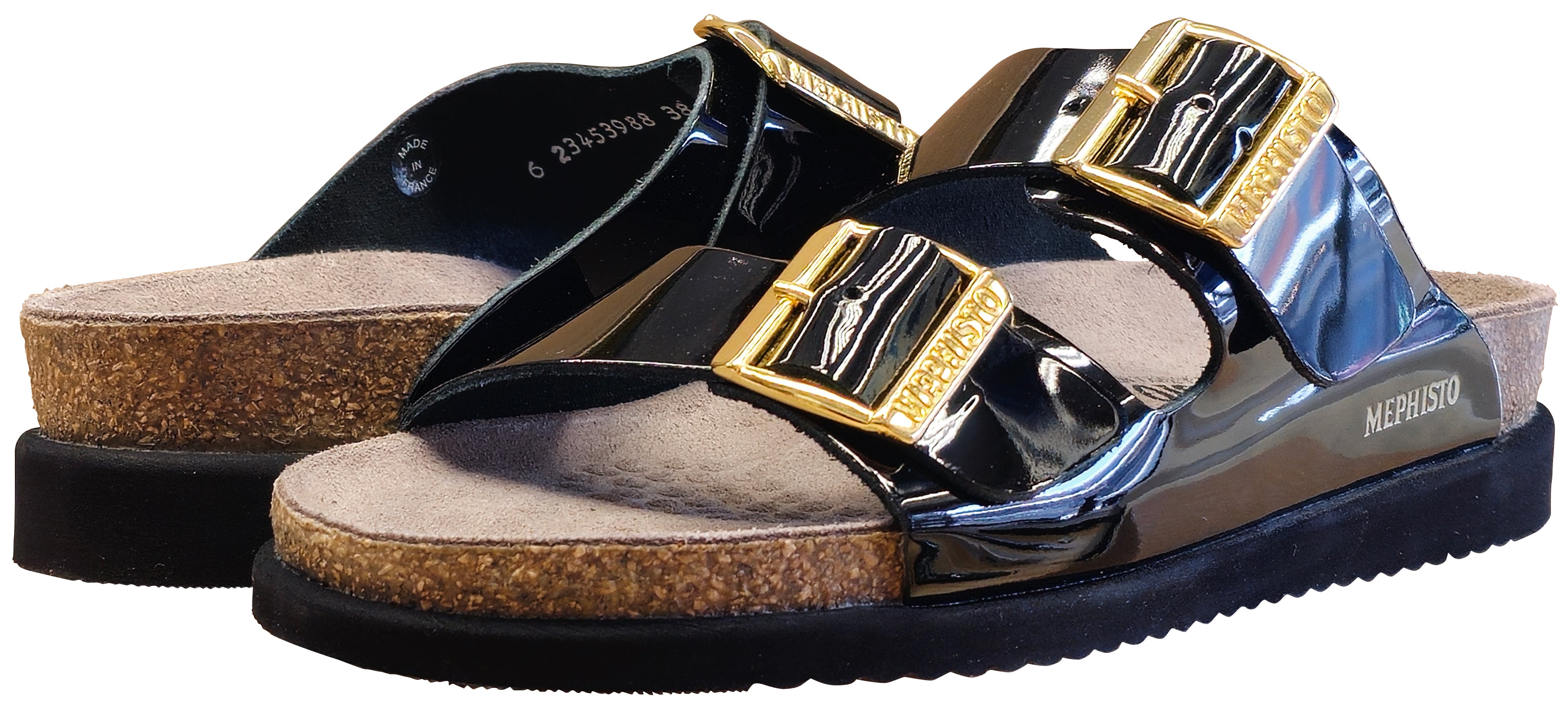 Sandale Hester pour femme Mephisto, noir vernis 1100