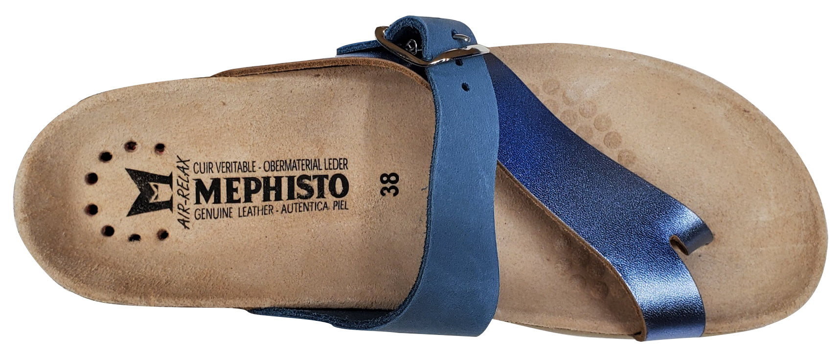 Sandale Mephisto Helen bleu ciel Sandalbuck 6022N