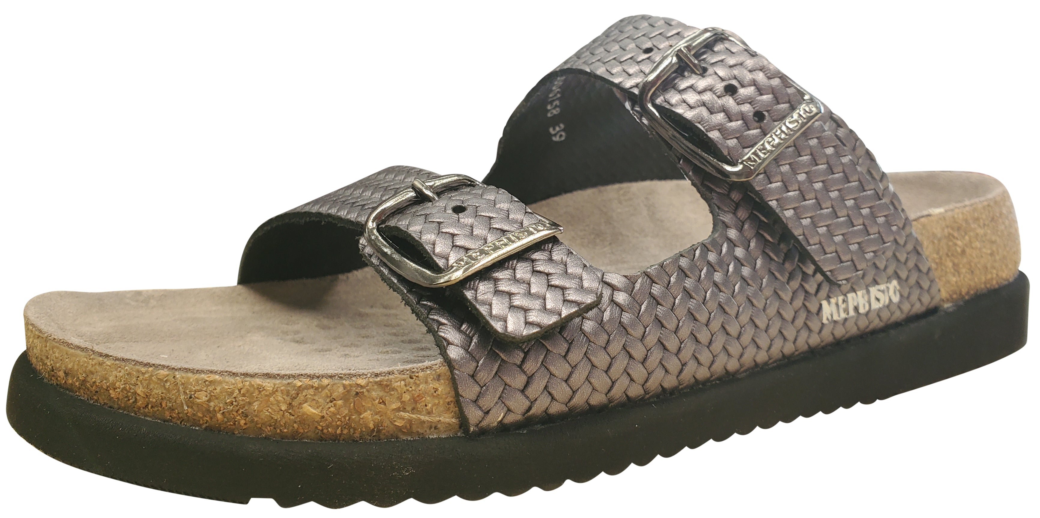 Sandale Helda Plus pour femme de Mephisto, grise torsadée