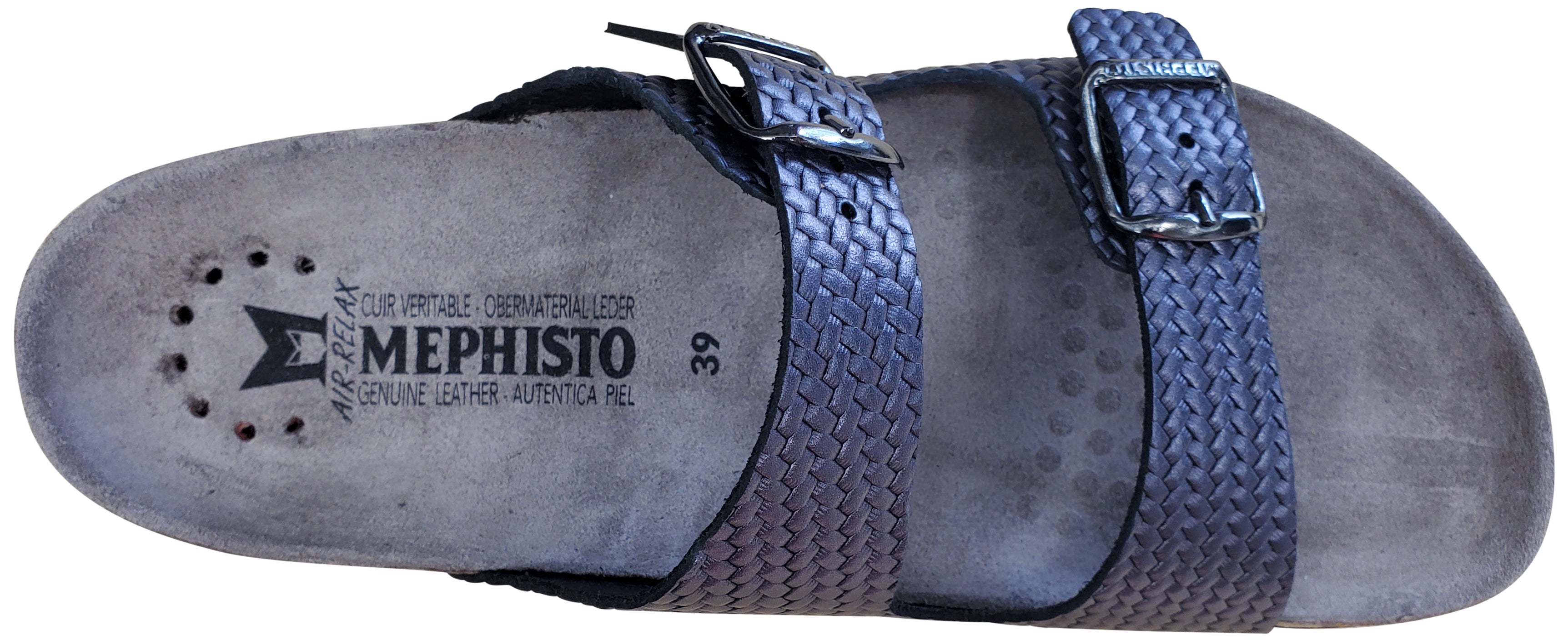 Sandale Helda Plus pour femme de Mephisto, grise torsadée