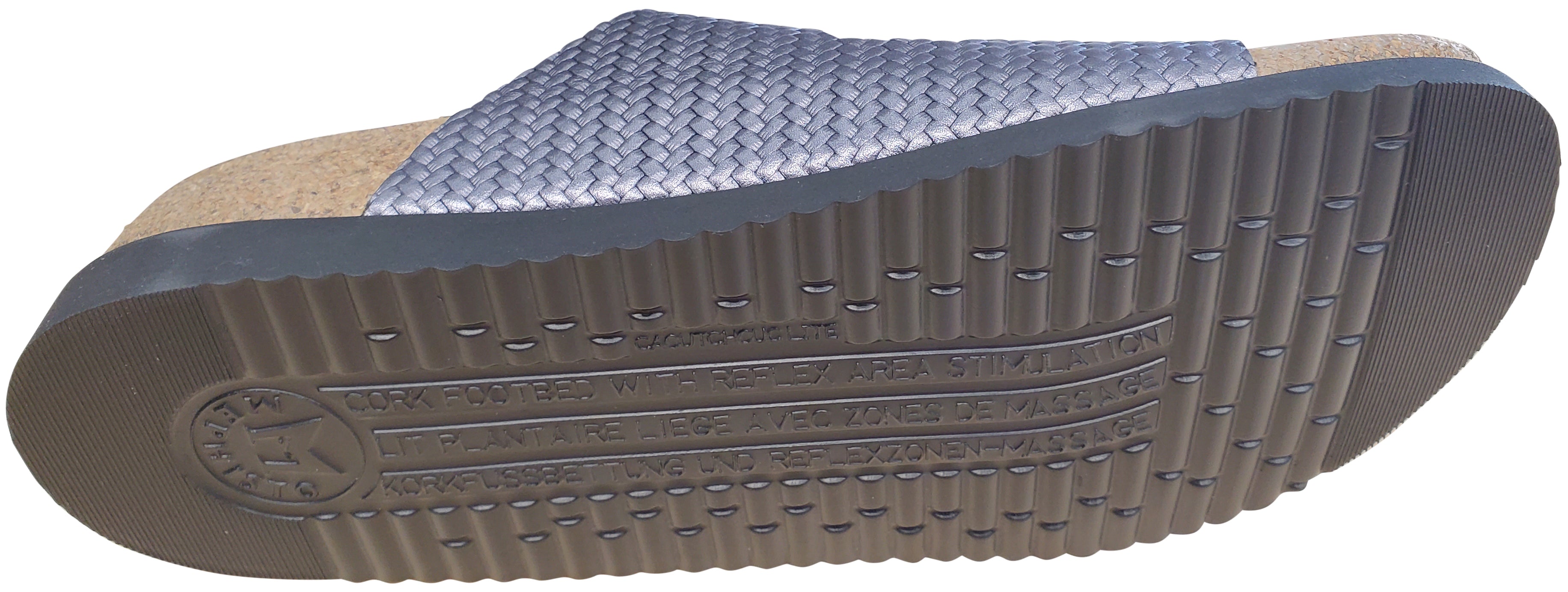 Sandale Helda Plus pour femme de Mephisto, grise torsadée