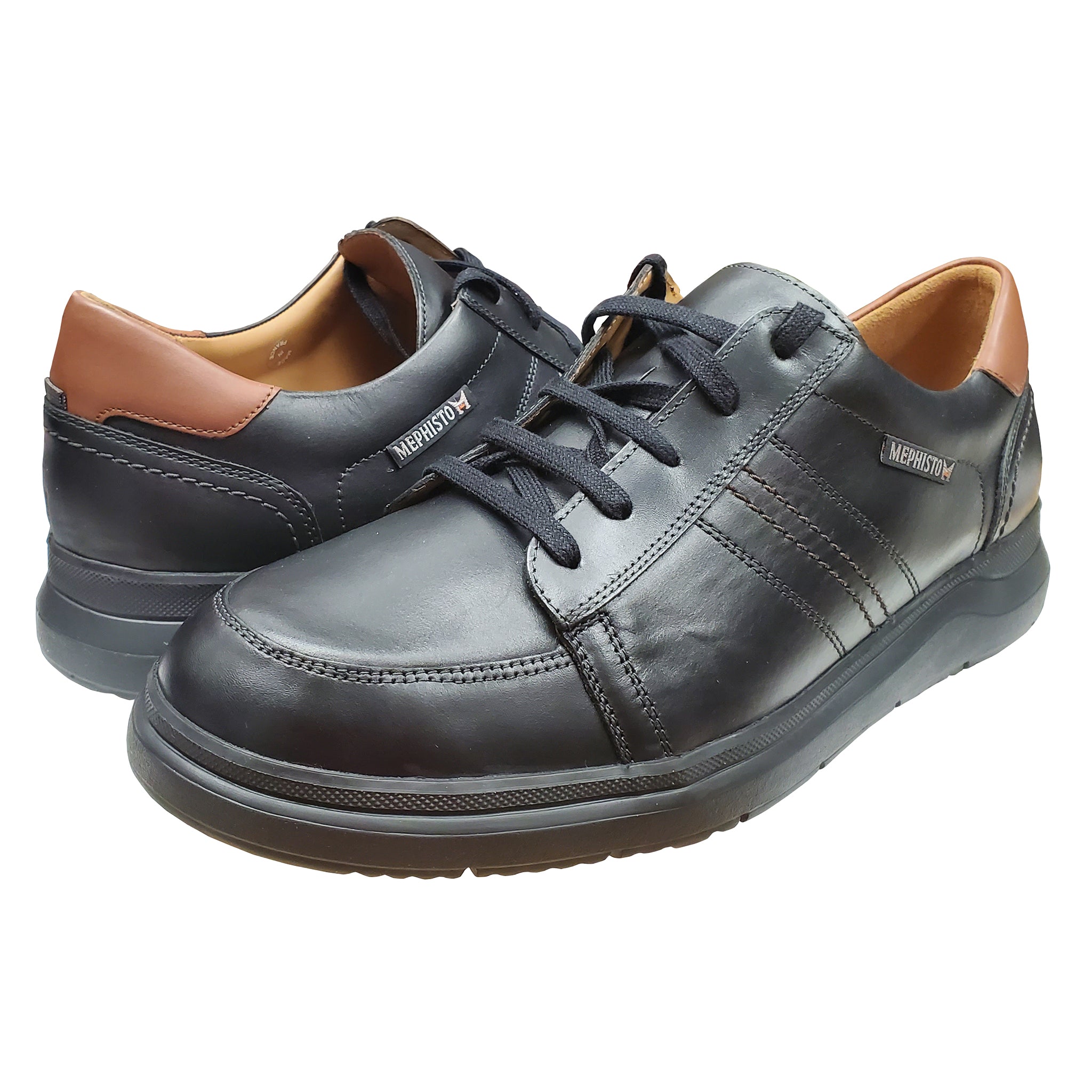 Chaussures de marche Mephisto Amelio pour homme, noires