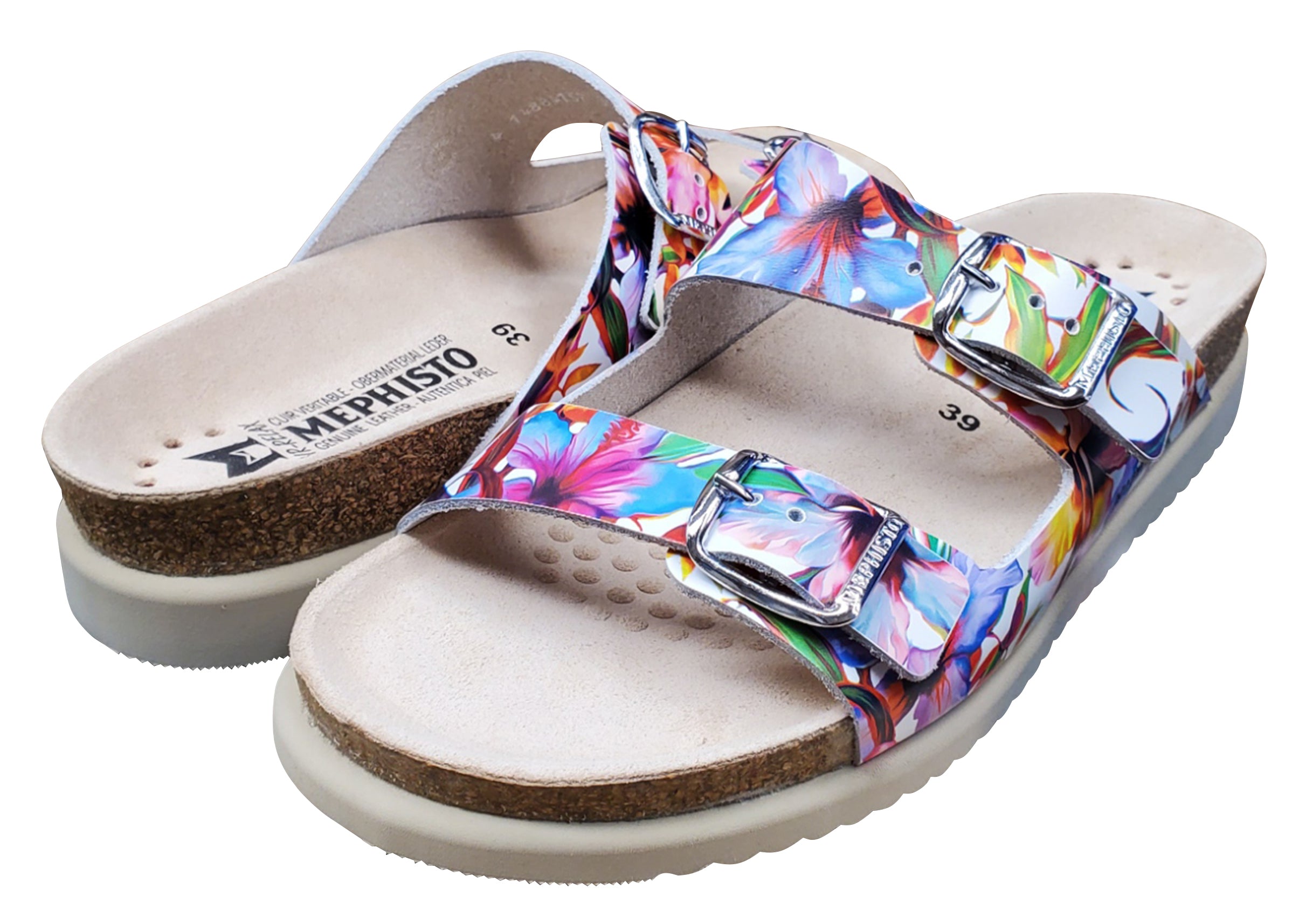 Sandale Harmony pour femme Mephisto à motif floral multicolore
