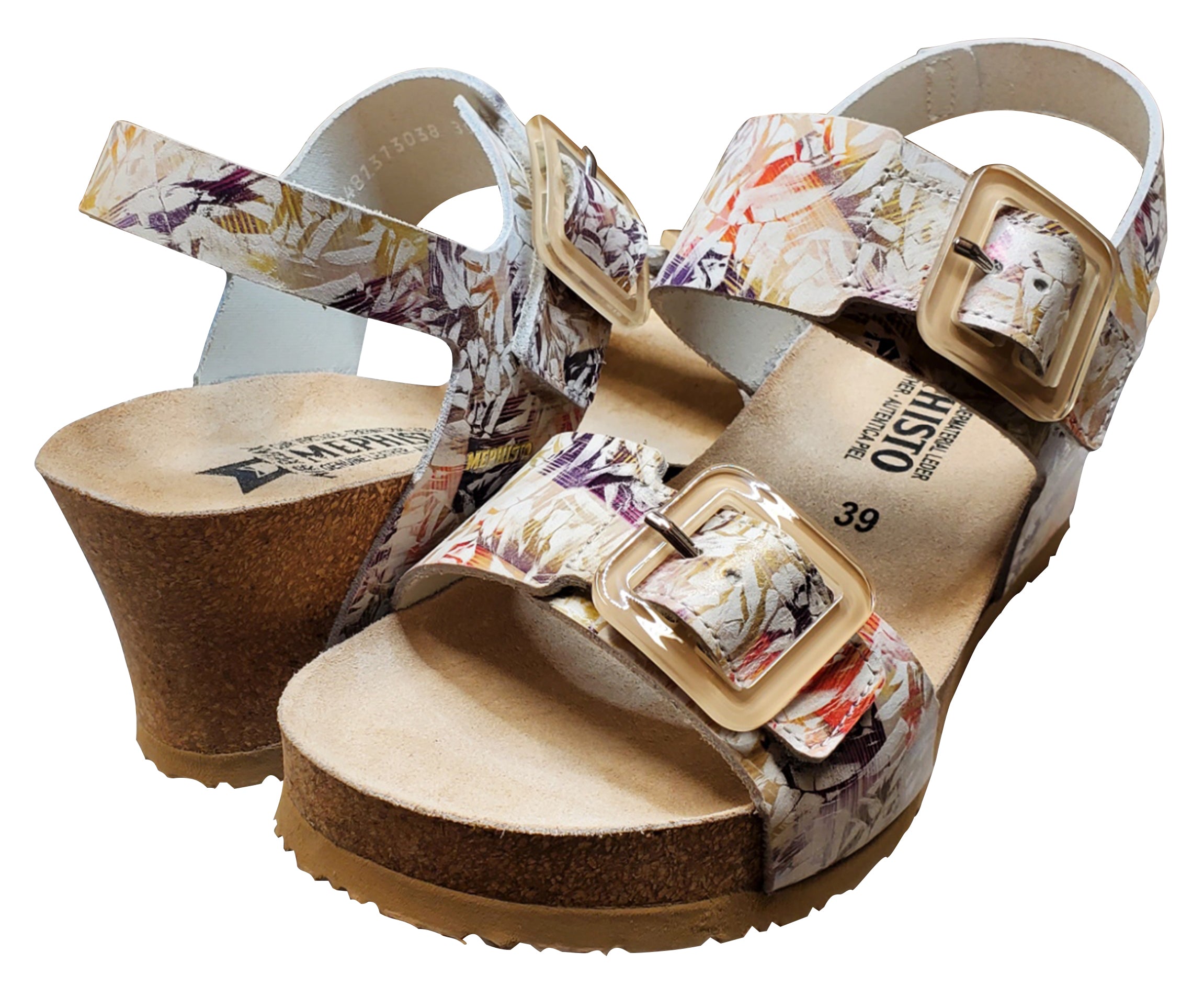 Sandale compensée Lissia pour femme de Mephisto, multicolore, Jamaïque
