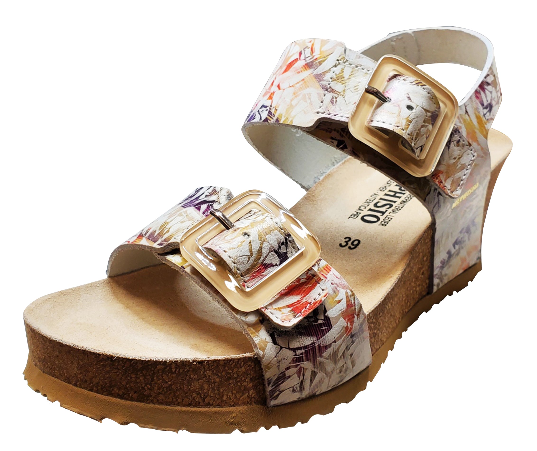 Sandale compensée Lissia pour femme de Mephisto, multicolore, Jamaïque