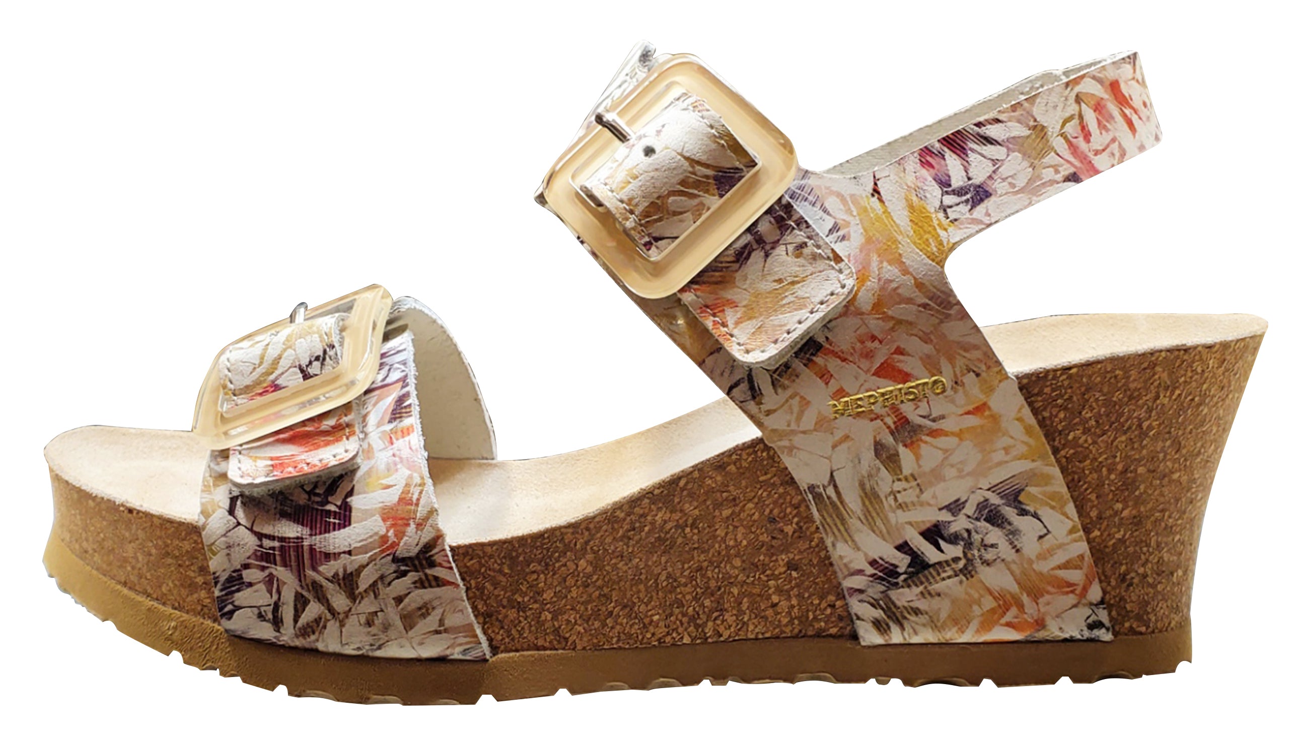 Sandale compensée Lissia pour femme de Mephisto, multicolore, Jamaïque