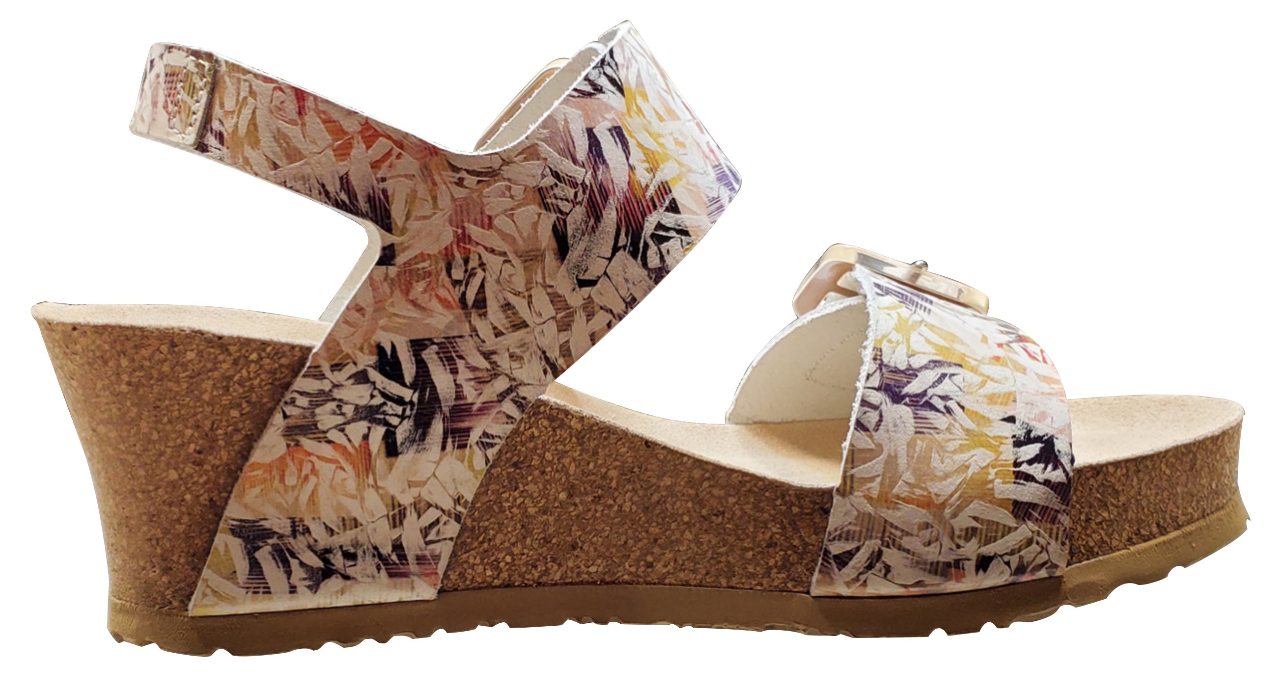 Sandale compensée Lissia pour femme de Mephisto, multicolore, Jamaïque