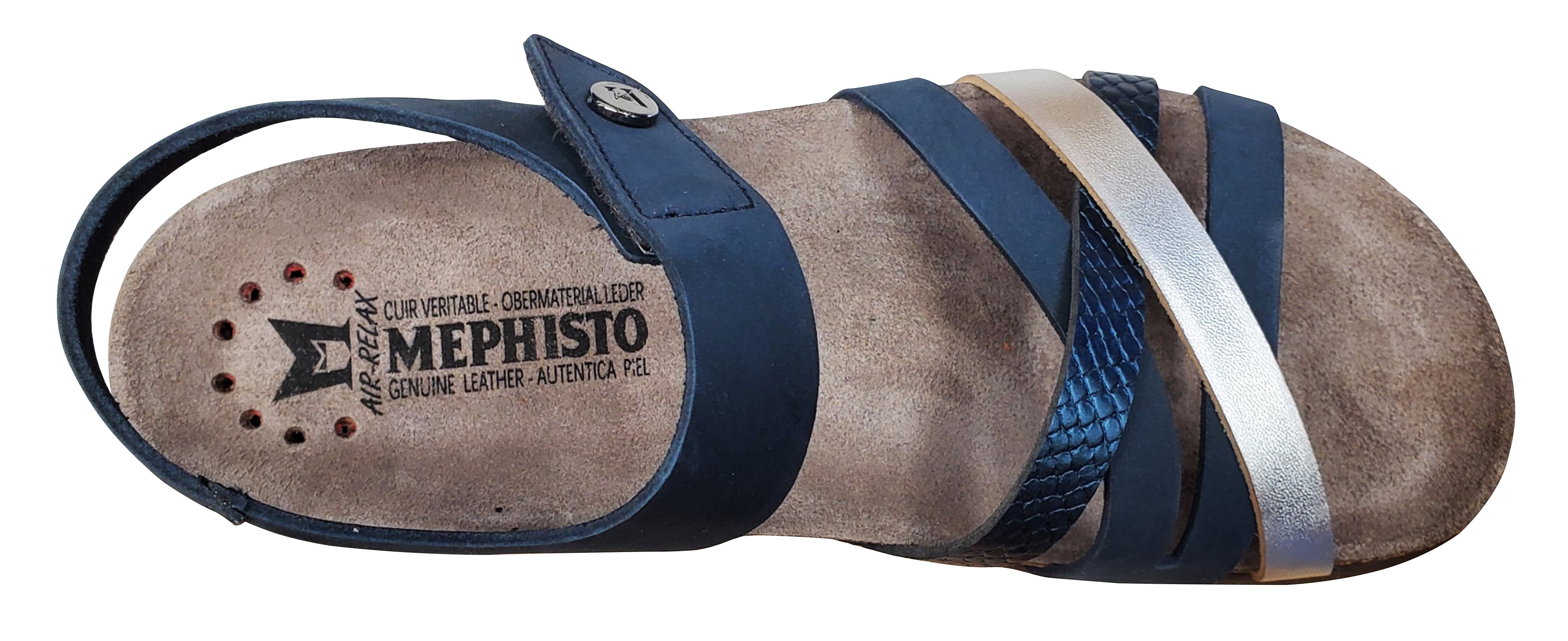 Sandale Mephisto Halinka bleu marine Sandalbuck