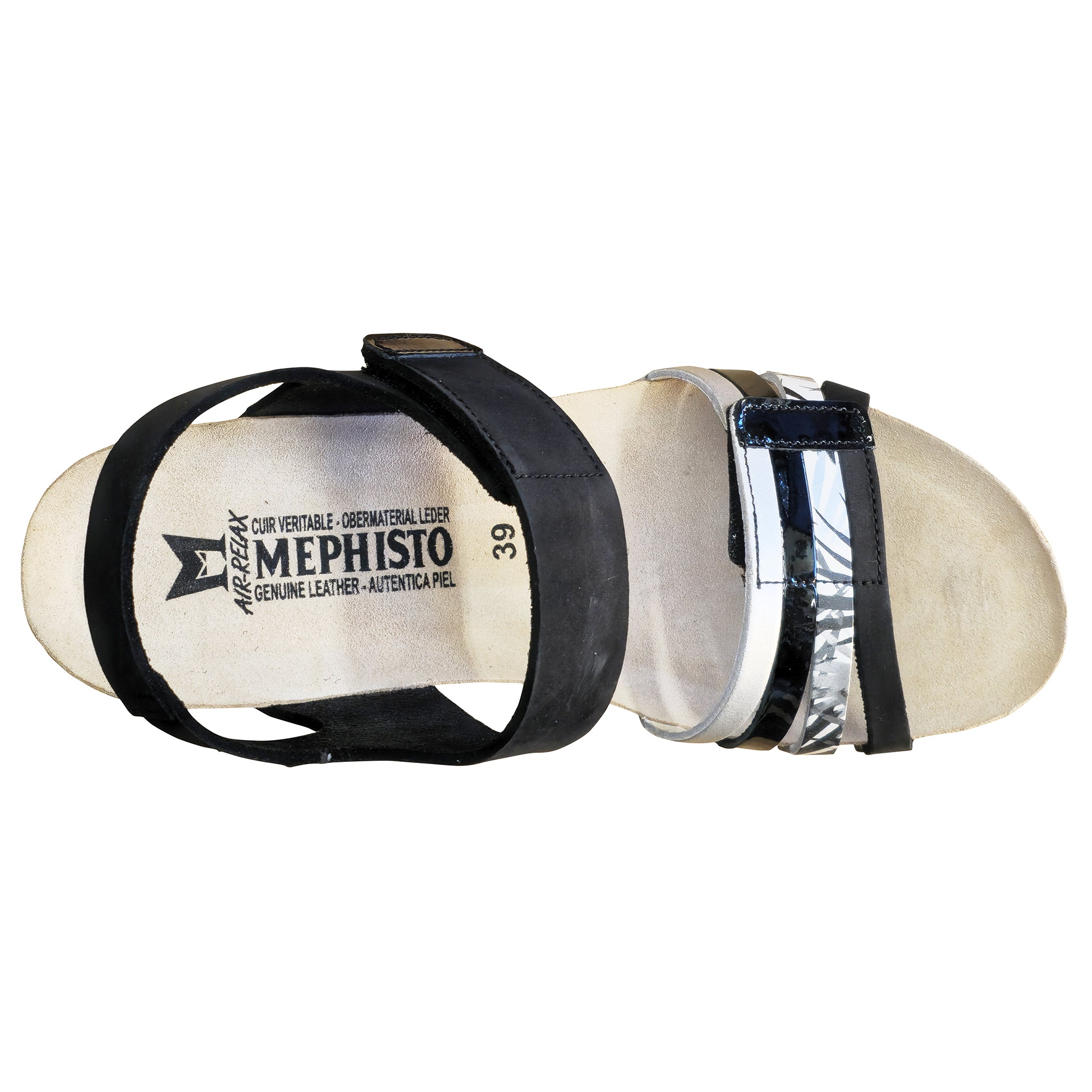 Sandale compensée Mephisto Lucia pour femme, noire