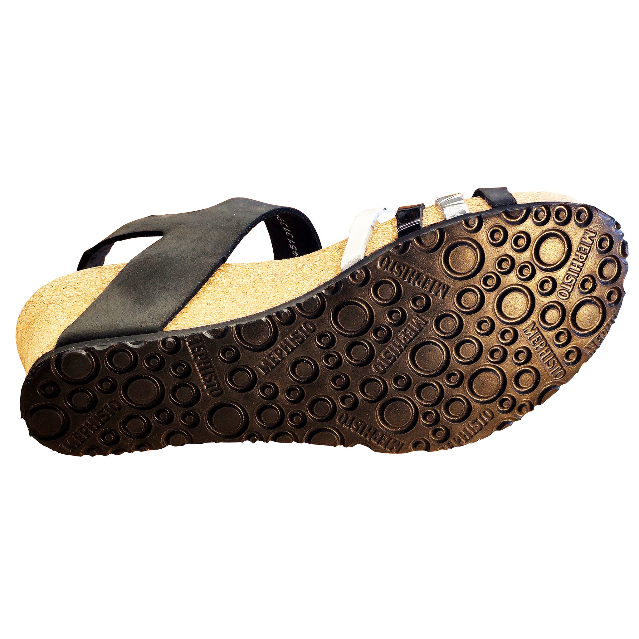 Sandale compensée Mephisto Lucia pour femme, noire