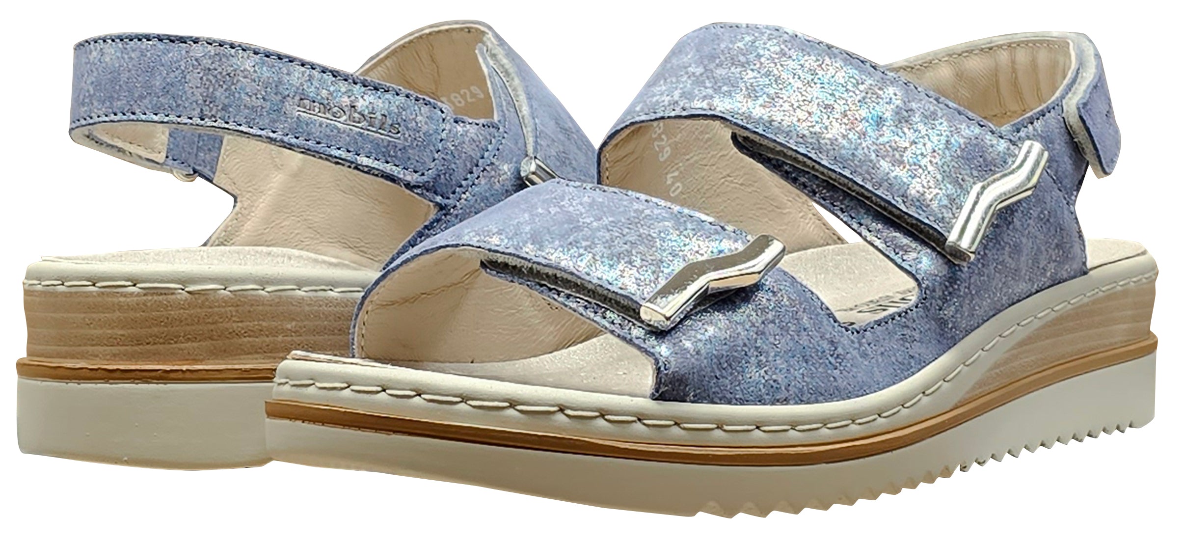 Sandales ergonomiques Darcie pour femmes, bleu jean