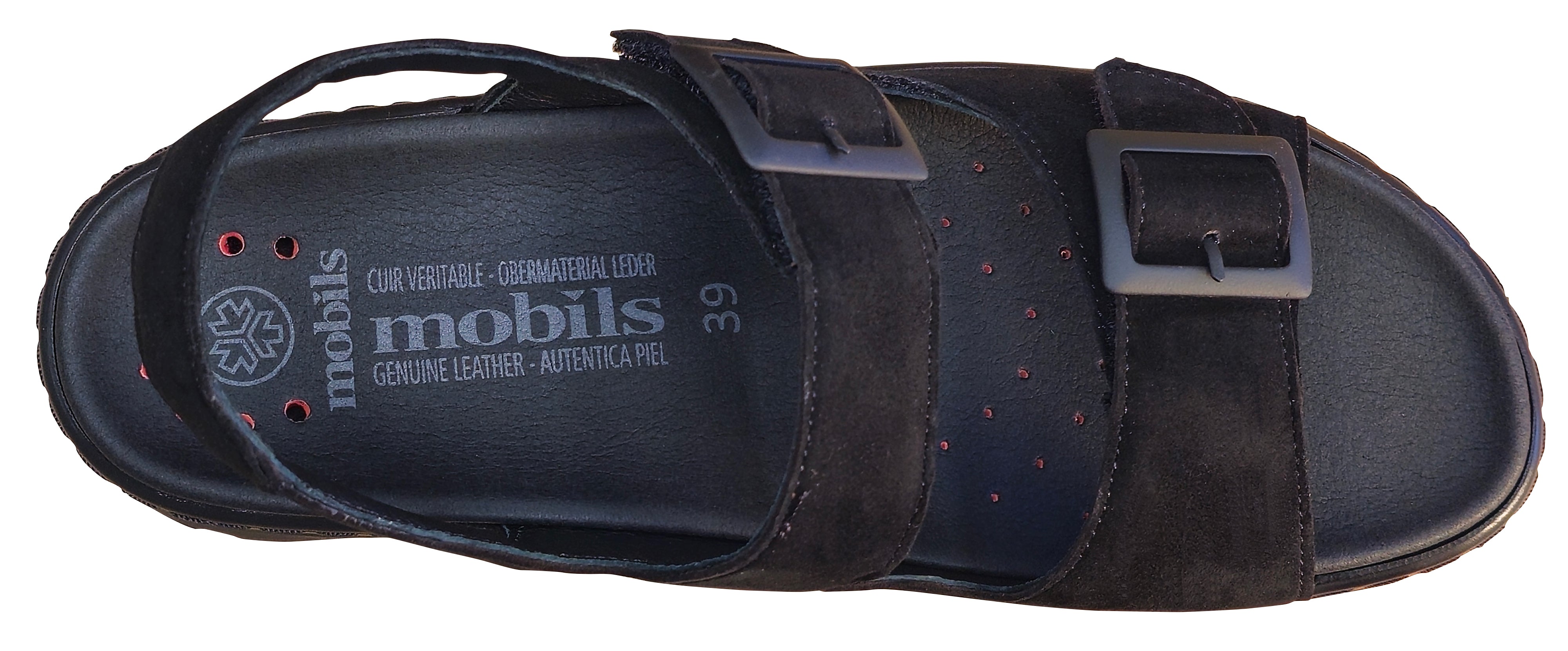 Sandales ergonomiques Mephisto Mobils Amira pour femme, noires