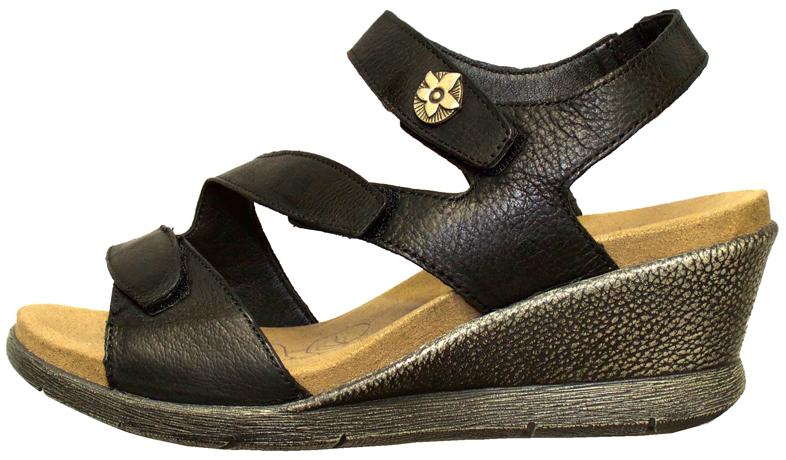 Sandales habillées Romika Nevis 07 pour femme, noires