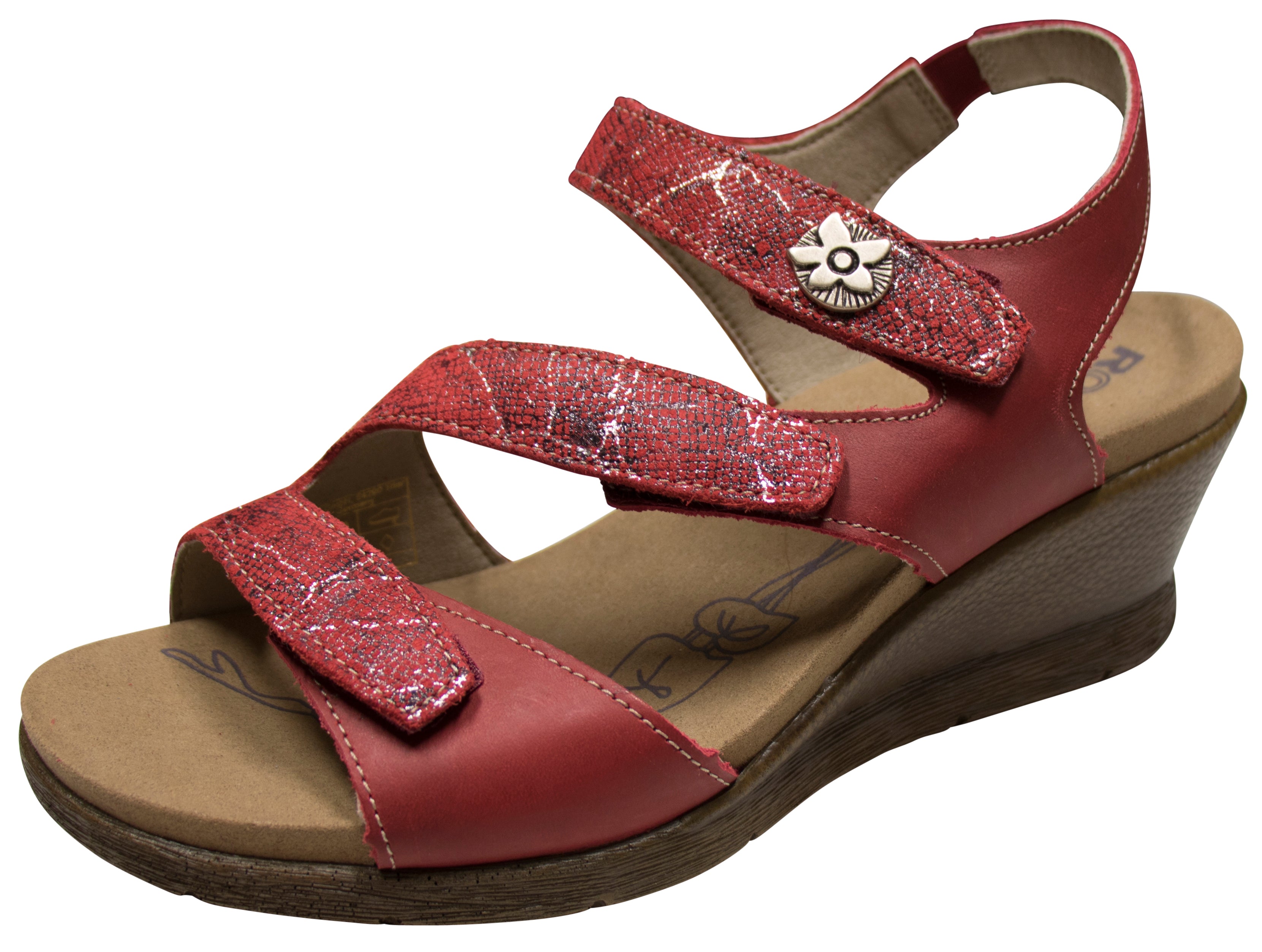 Romika Nevis 07 Sandal Red Combination