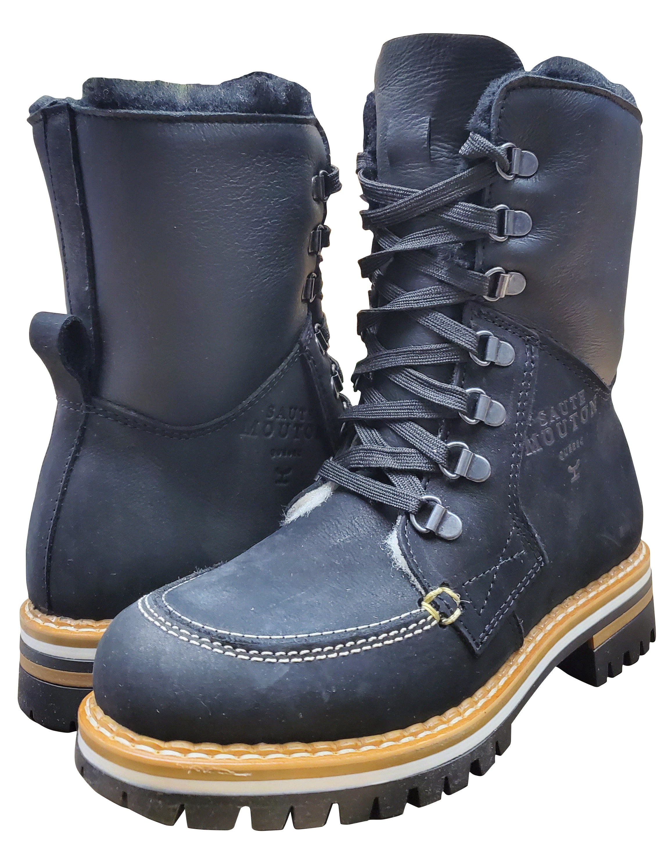 Bottes d'hiver Alby pour femme Saute Mouton, noires
