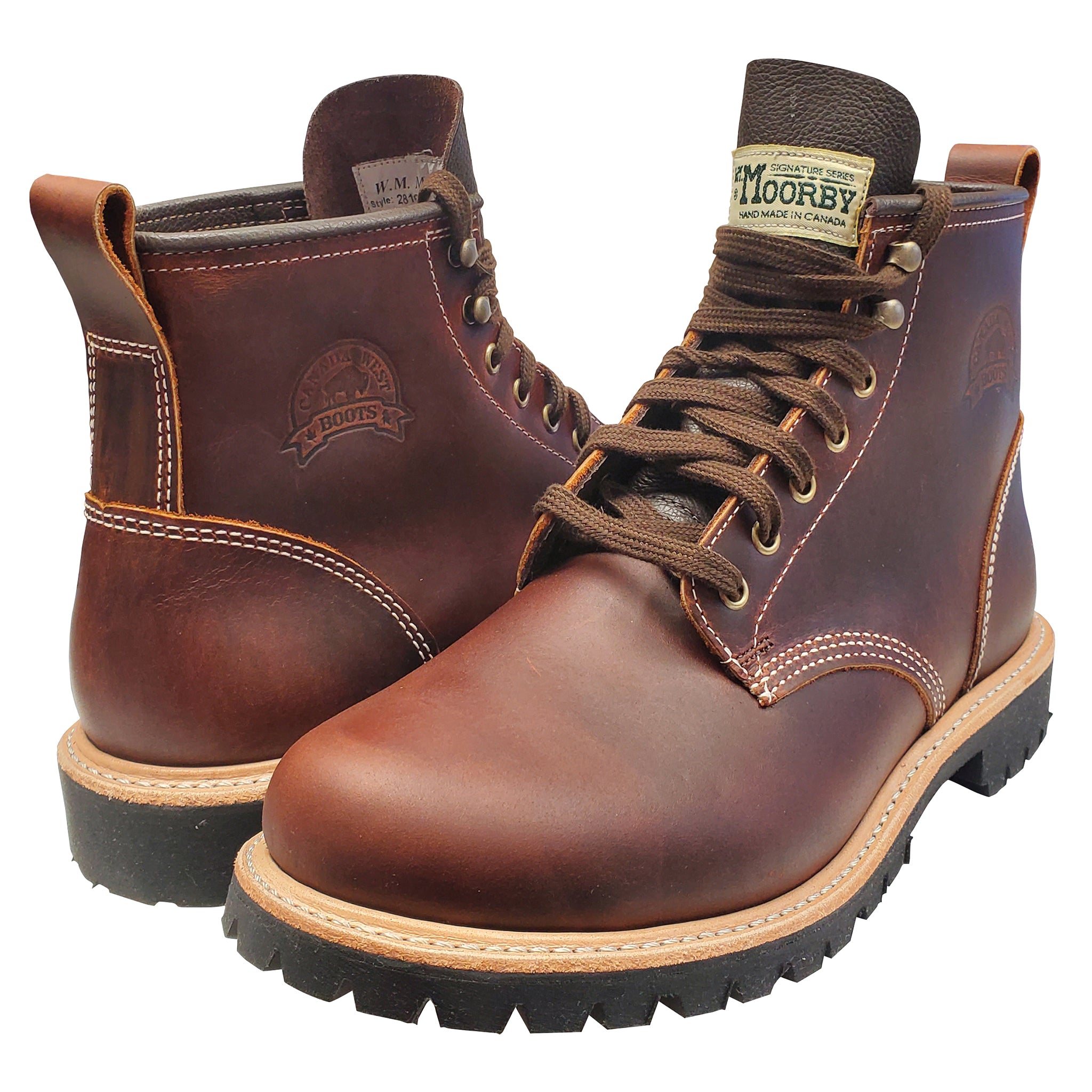 Bottes Canada West Moorby pour homme, noires, style Loggertan