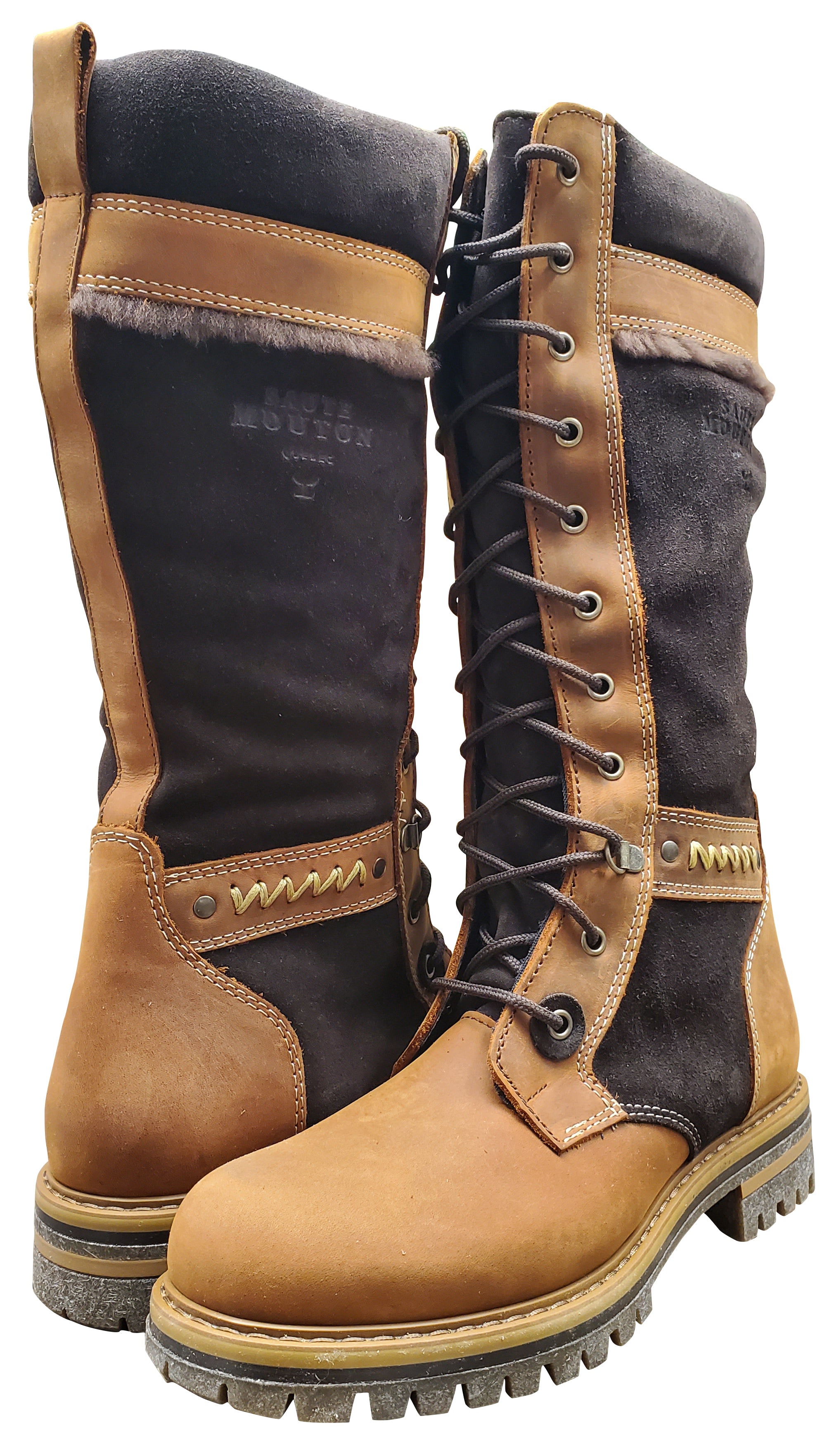 Bottes d'hiver Ilka pour femme Saute Mouton en ébène
