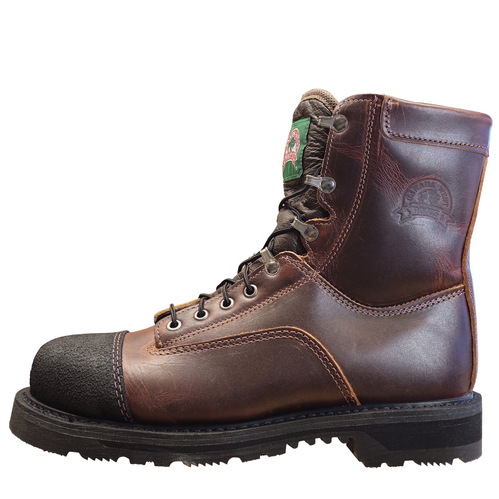 Bottes de travail à lacets isolées pour hommes Canada West, couleur noix de pécan