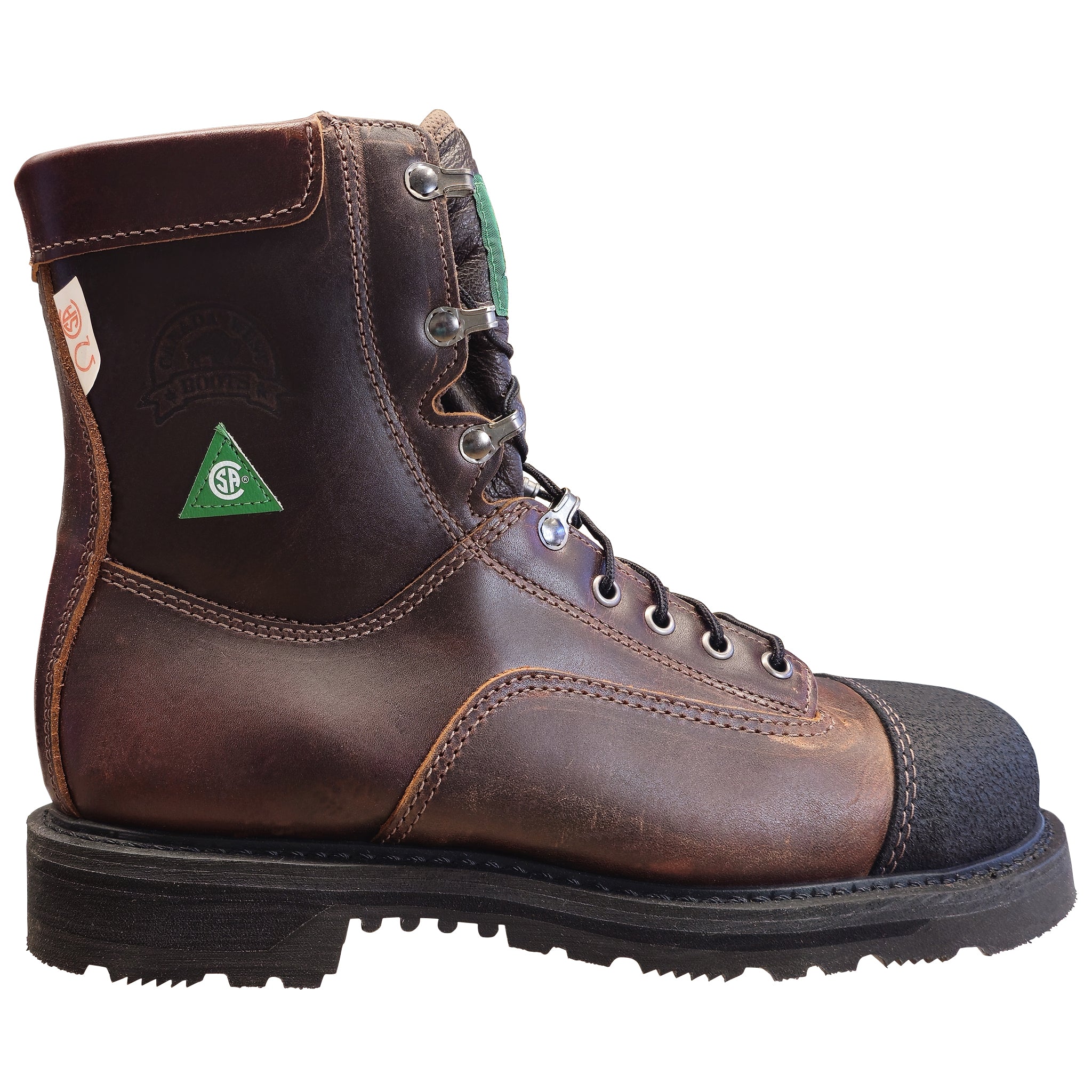 Bottes de travail à lacets isolées pour hommes Canada West, couleur noix de pécan
