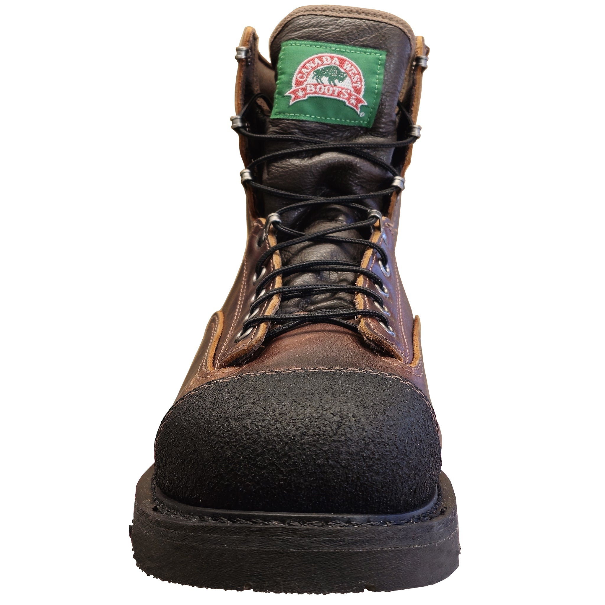 Bottes de travail à lacets isolées pour hommes Canada West, couleur noix de pécan