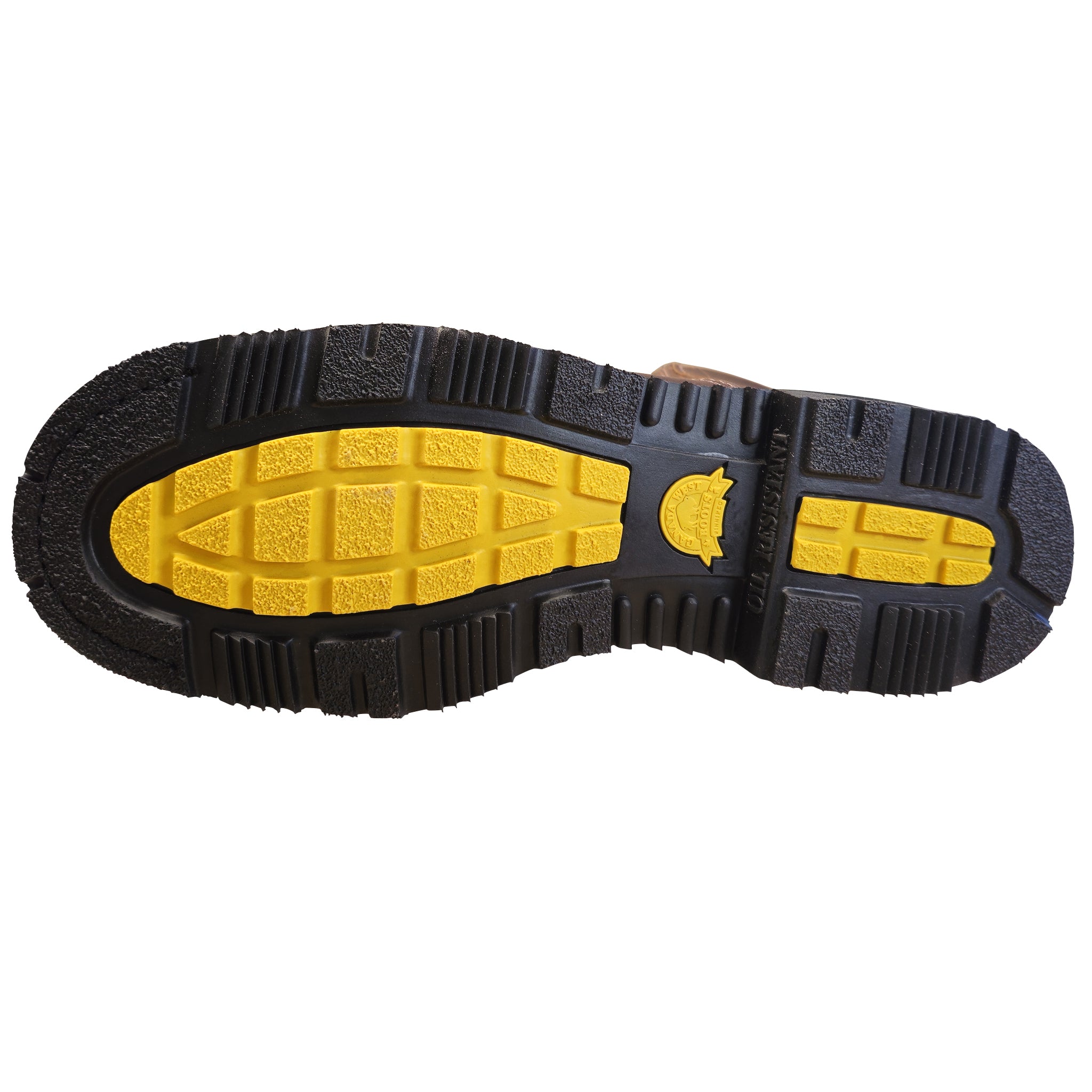 Bottes de travail à lacets isolées pour hommes Canada West, couleur noix de pécan