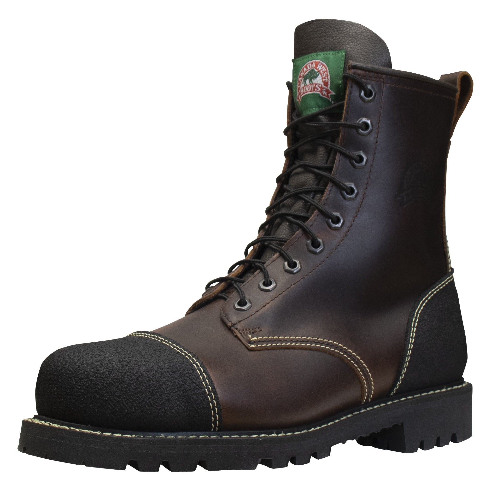 Canada West Men's Lace Work Boots Pecan Tumbled