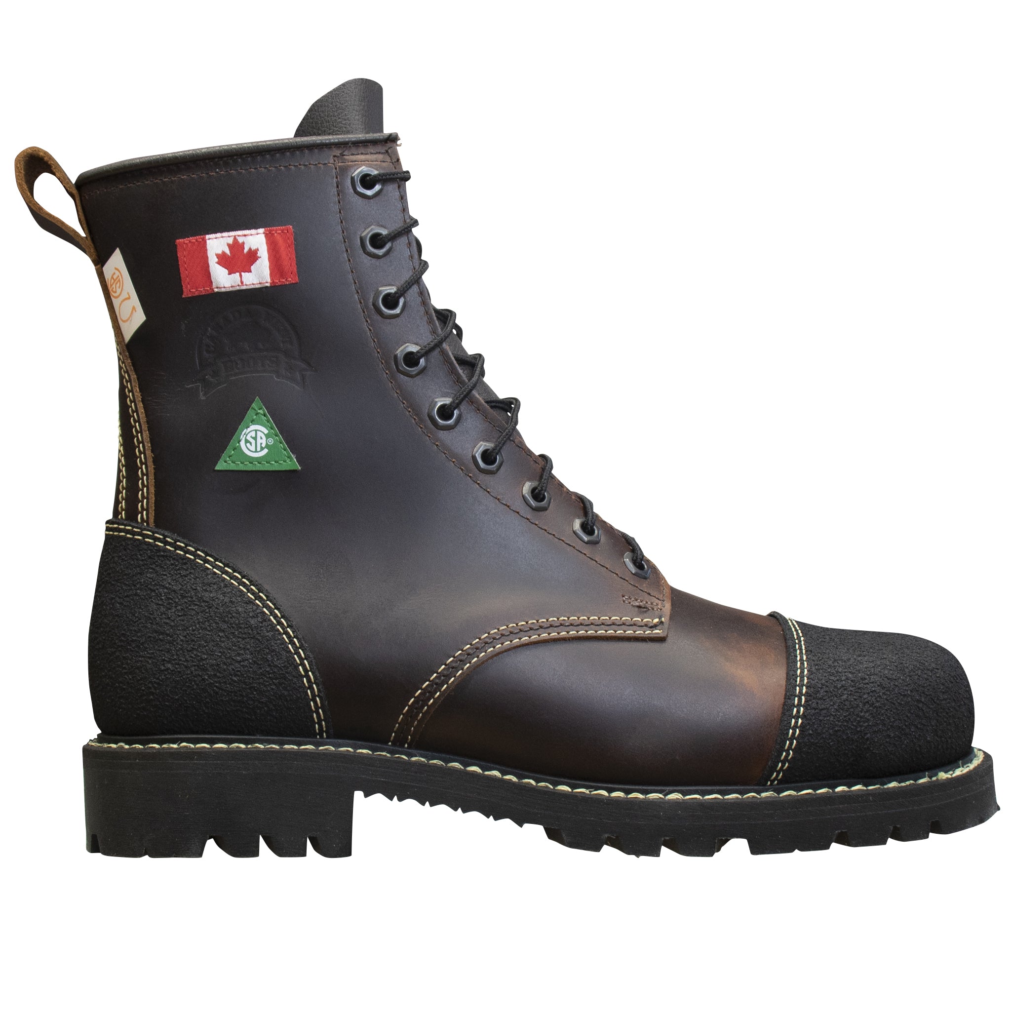 Canada West Men's Lace Work Boots Pecan Tumbled