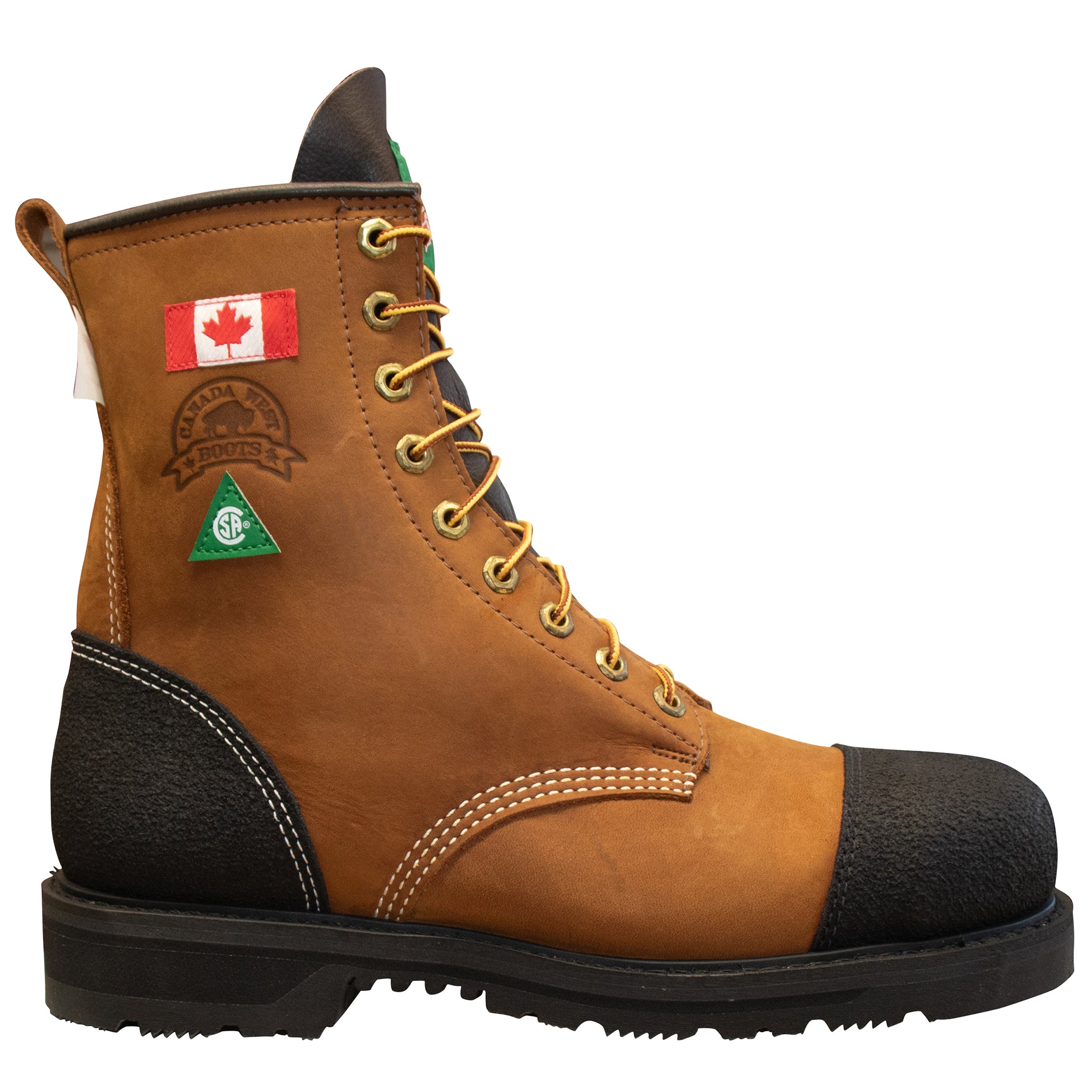 Canada West Men's Lace Work Boots Whisky Kodiak