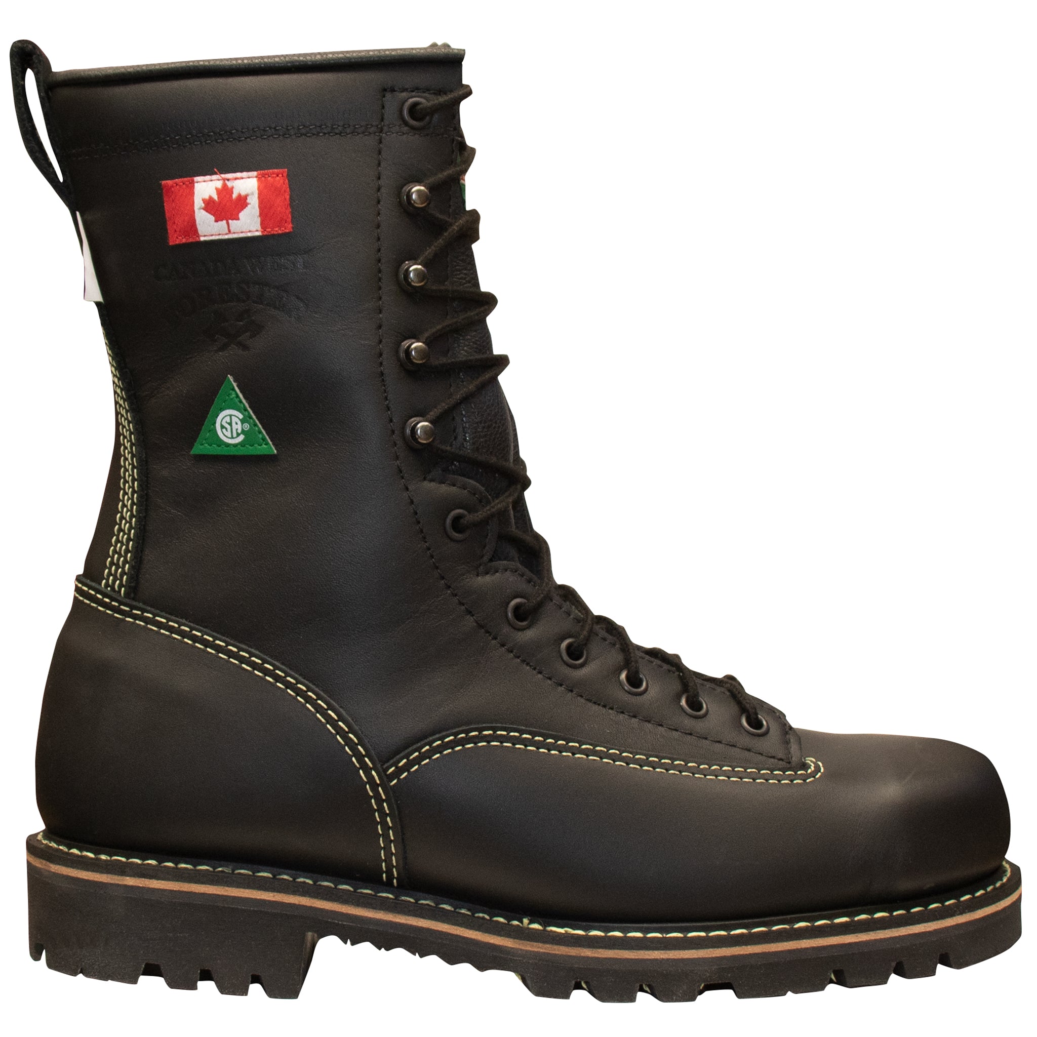 Bottes de travail à lacets pour hommes Canada West Forester en cuir ignifuge