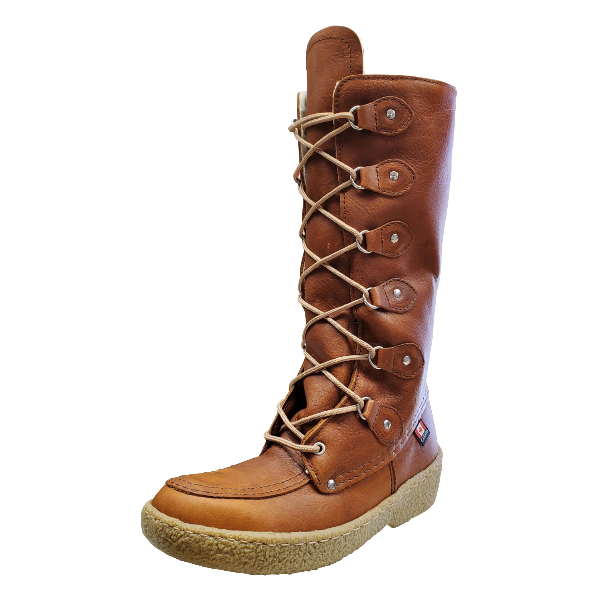 MEN'S MUKLUK WINTER BOOTS WITH RUBBER SOLE AND WOOL LINING
