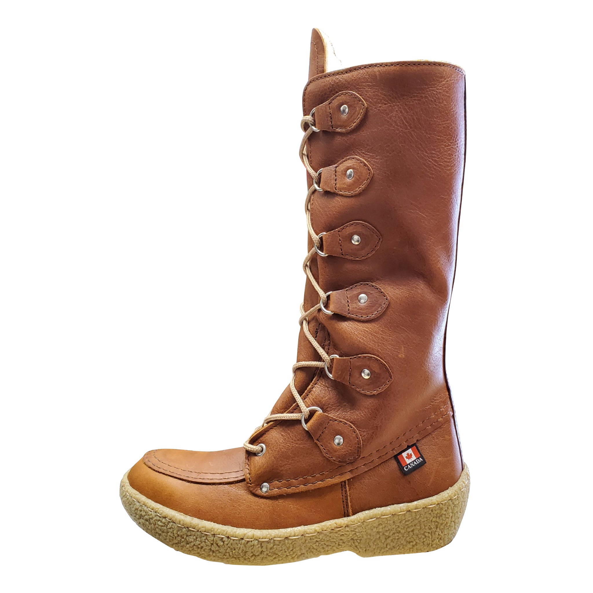 MEN'S MUKLUK WINTER BOOTS WITH RUBBER SOLE AND WOOL LINING