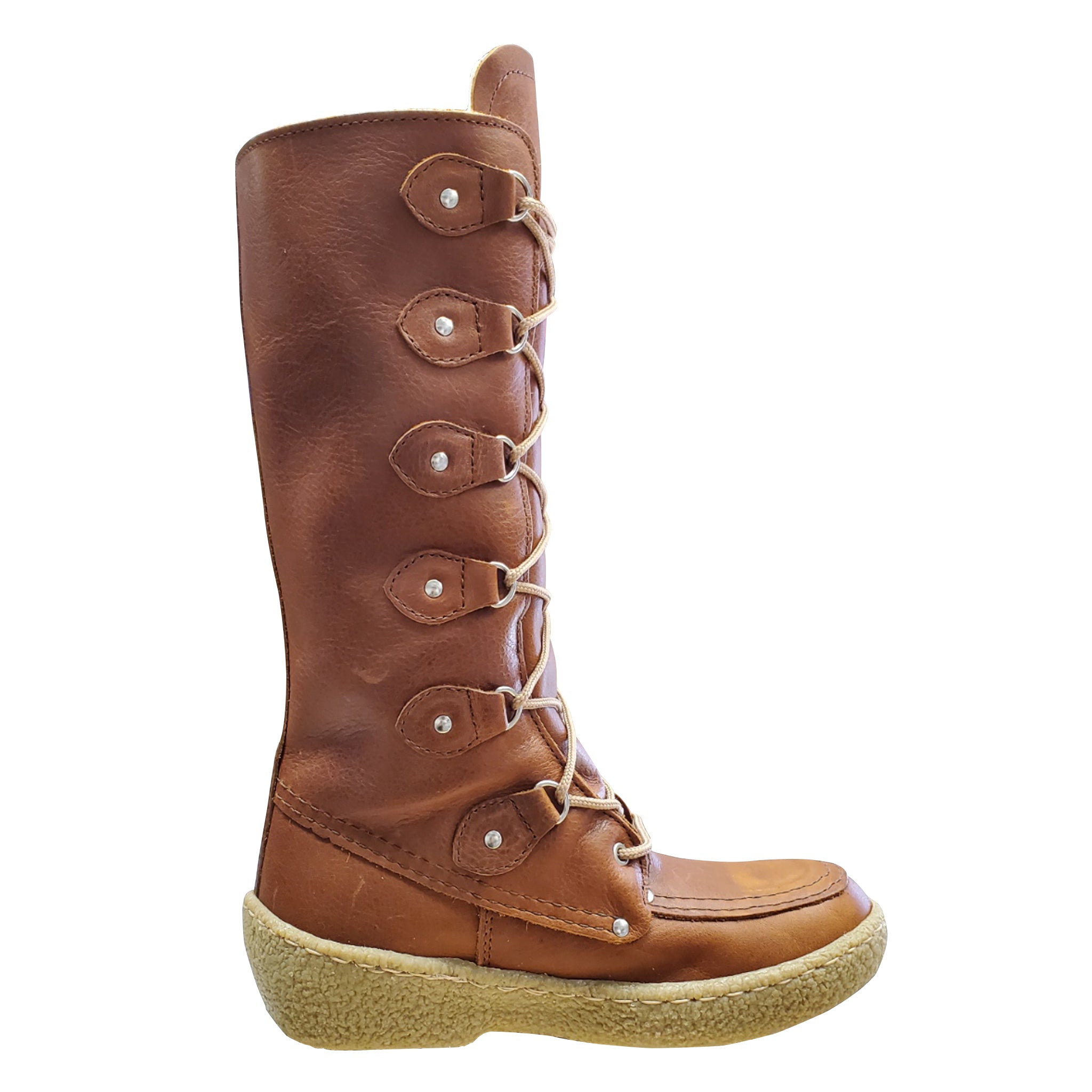 MEN'S MUKLUK WINTER BOOTS WITH RUBBER SOLE AND WOOL LINING