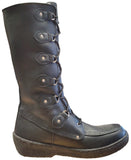 Women's Mukluk Winter Boots with Rubber Sole and Wool Lining Black