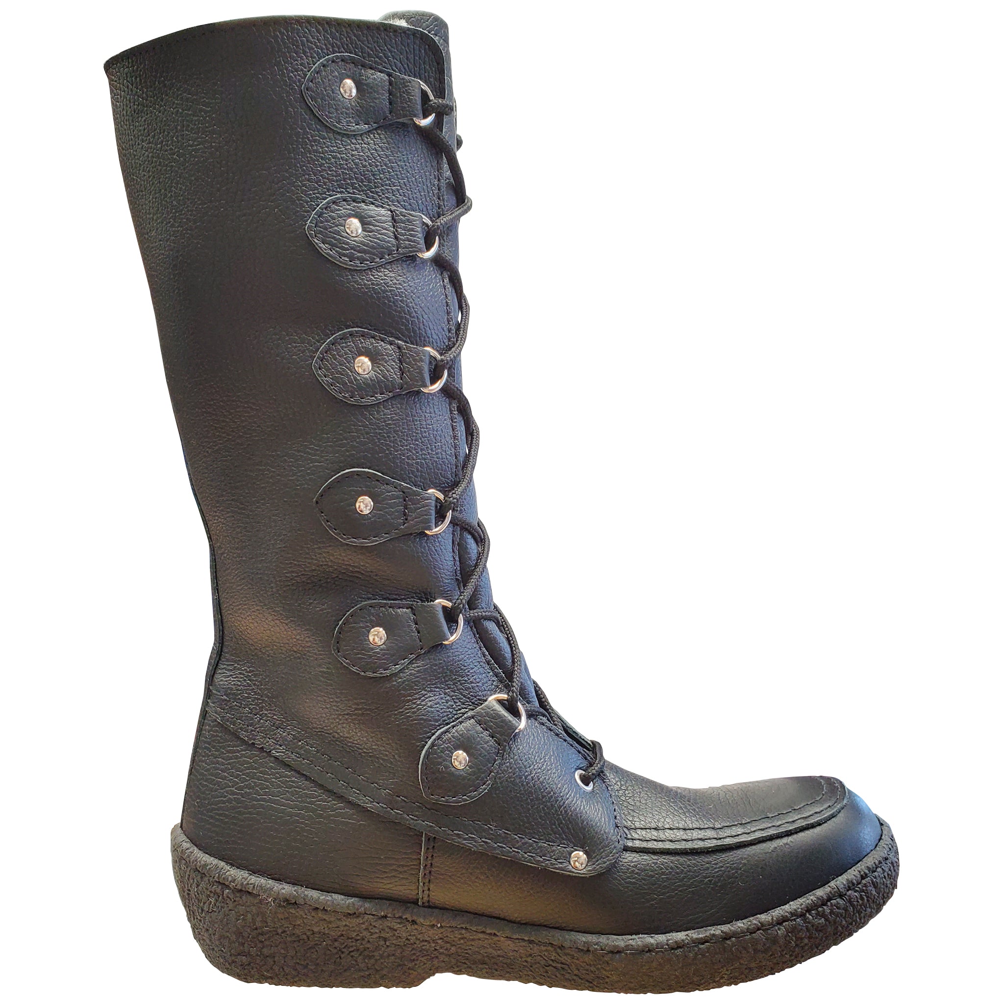 MEN'S MUKLUK WINTER BOOTS WITH RUBBER SOLE AND WOOL LINING