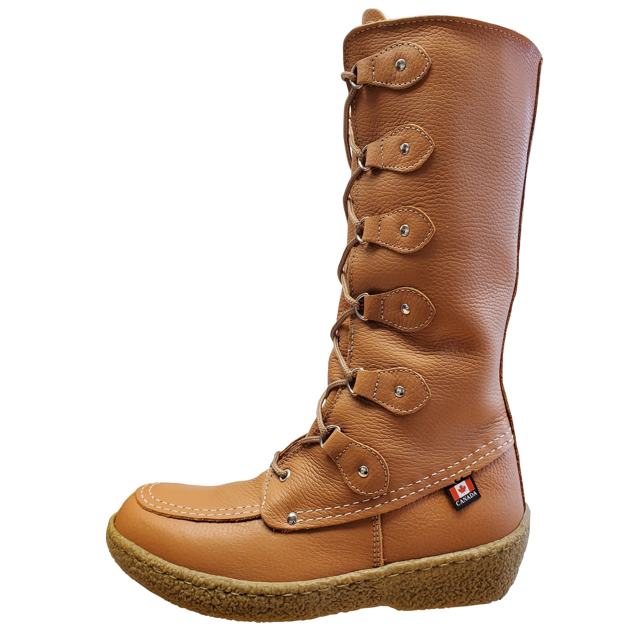 MEN'S MUKLUK WINTER BOOTS WITH RUBBER SOLE AND WOOL LINING