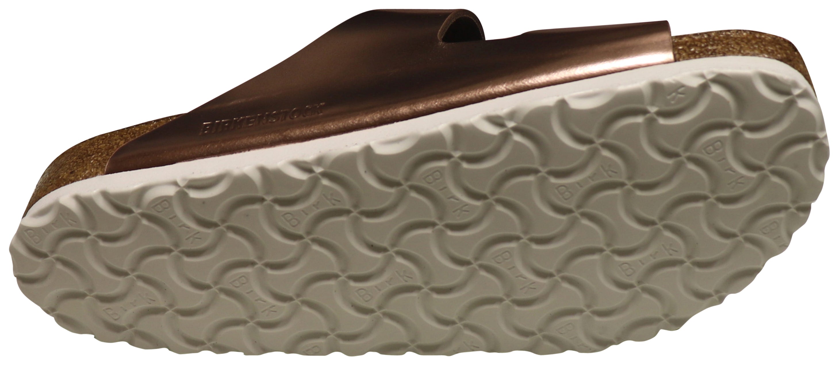 Semelle intérieure souple Birkenstock Arizona, cuivre métallisé, cuir