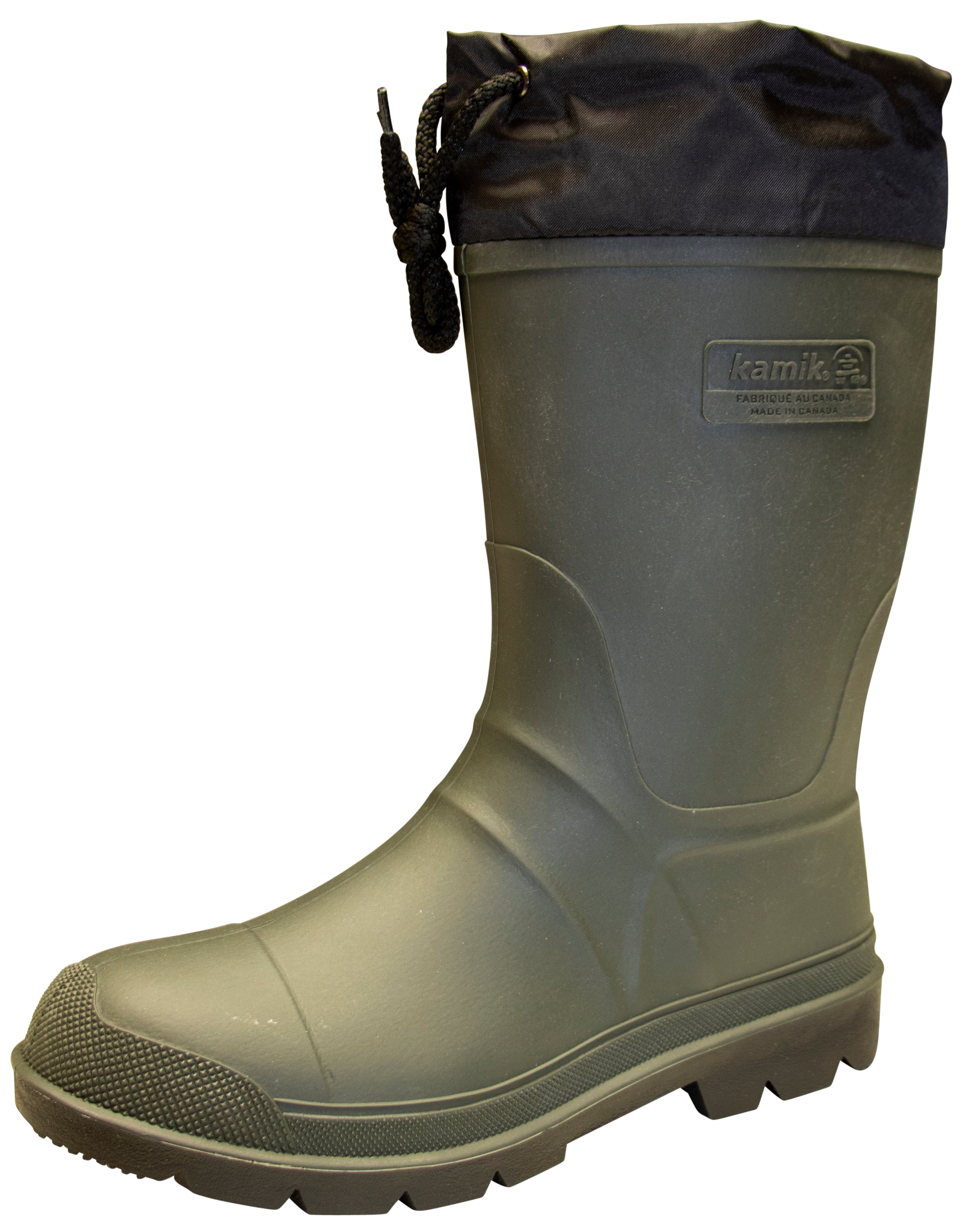Kamik Men's Hunter Insulated Rubber Boots Khaki Black
