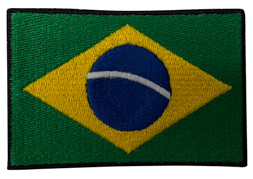 Brazil Iron On Embroidery Flag Patch