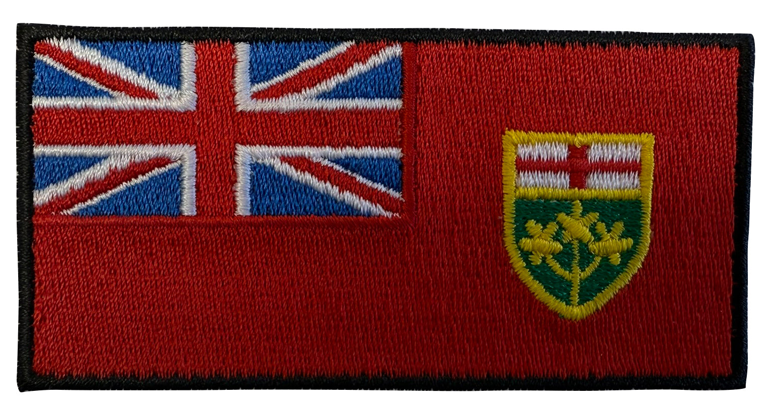 Écusson brodé thermocollant du drapeau de l'Ontario