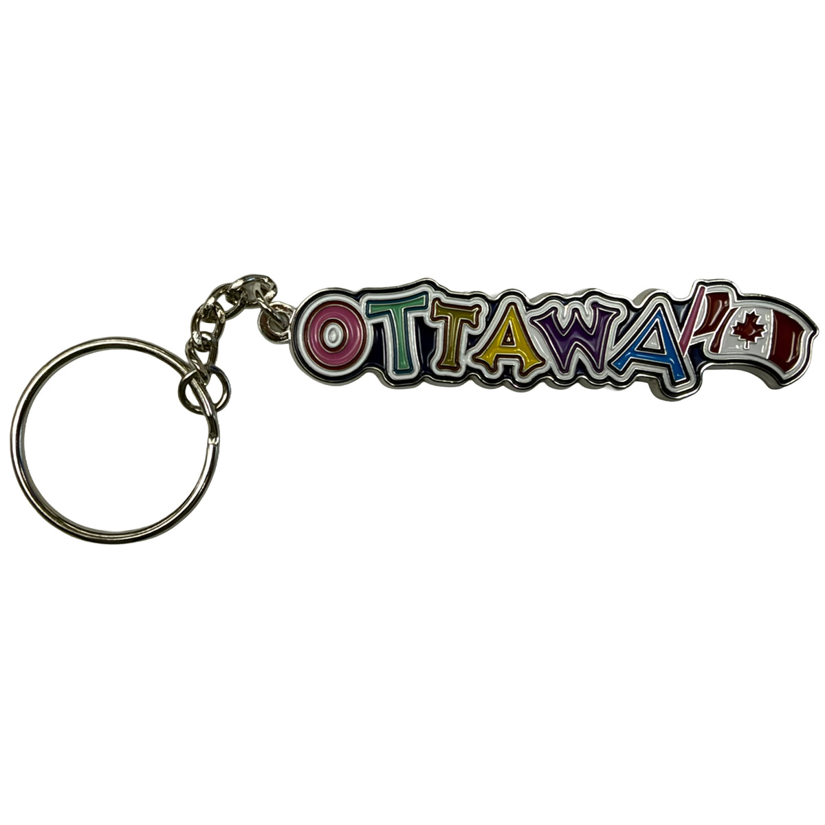 Ottawa Sign Metal Key Chain - 3 inches